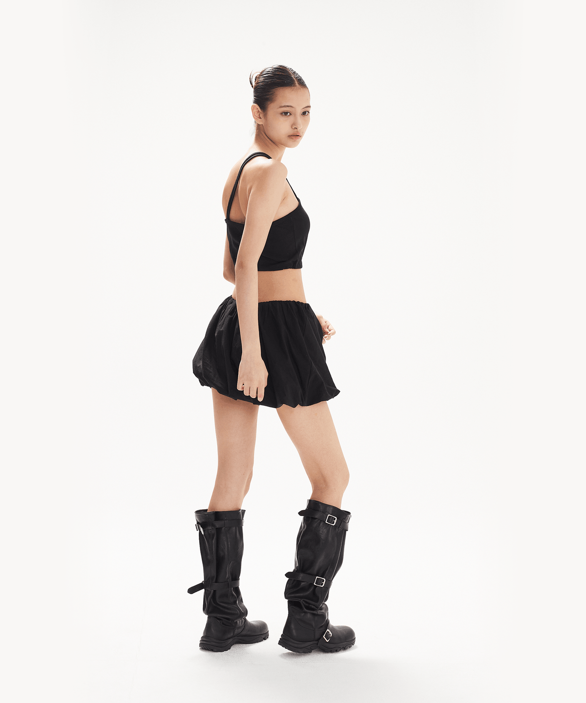 레인지(RANGE) 더블 스트랩 탑 (블랙)