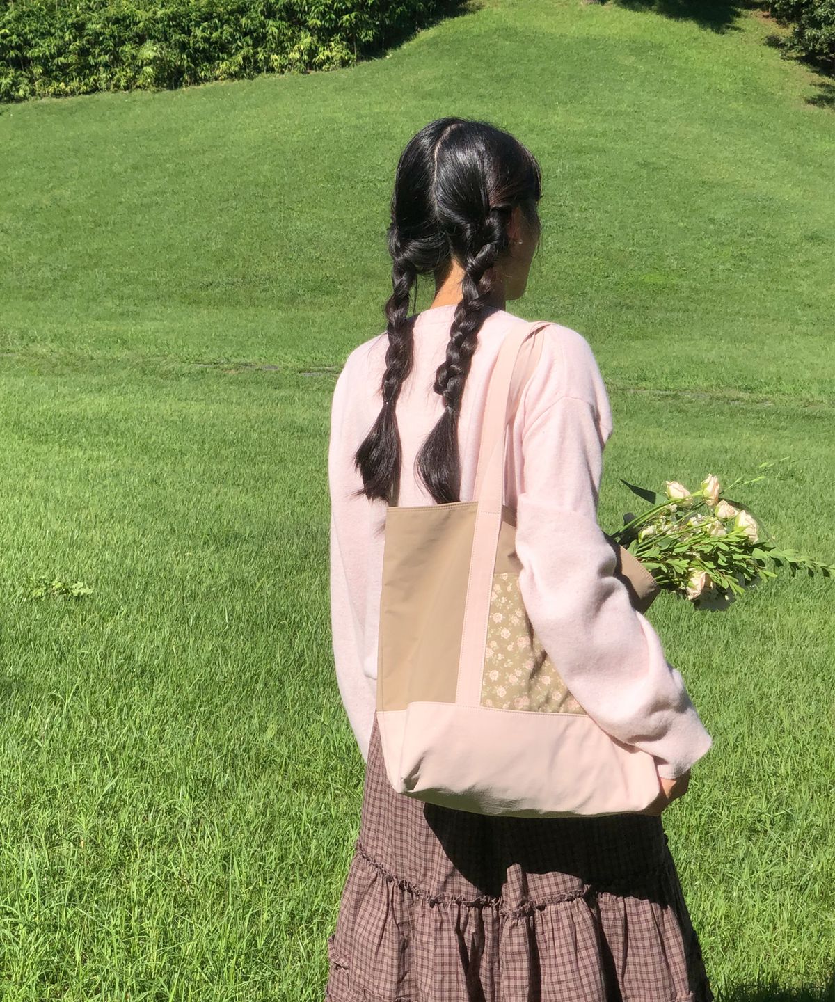 오부니(OVUNI) 클래식 패브릭 백_빈티지 로즈