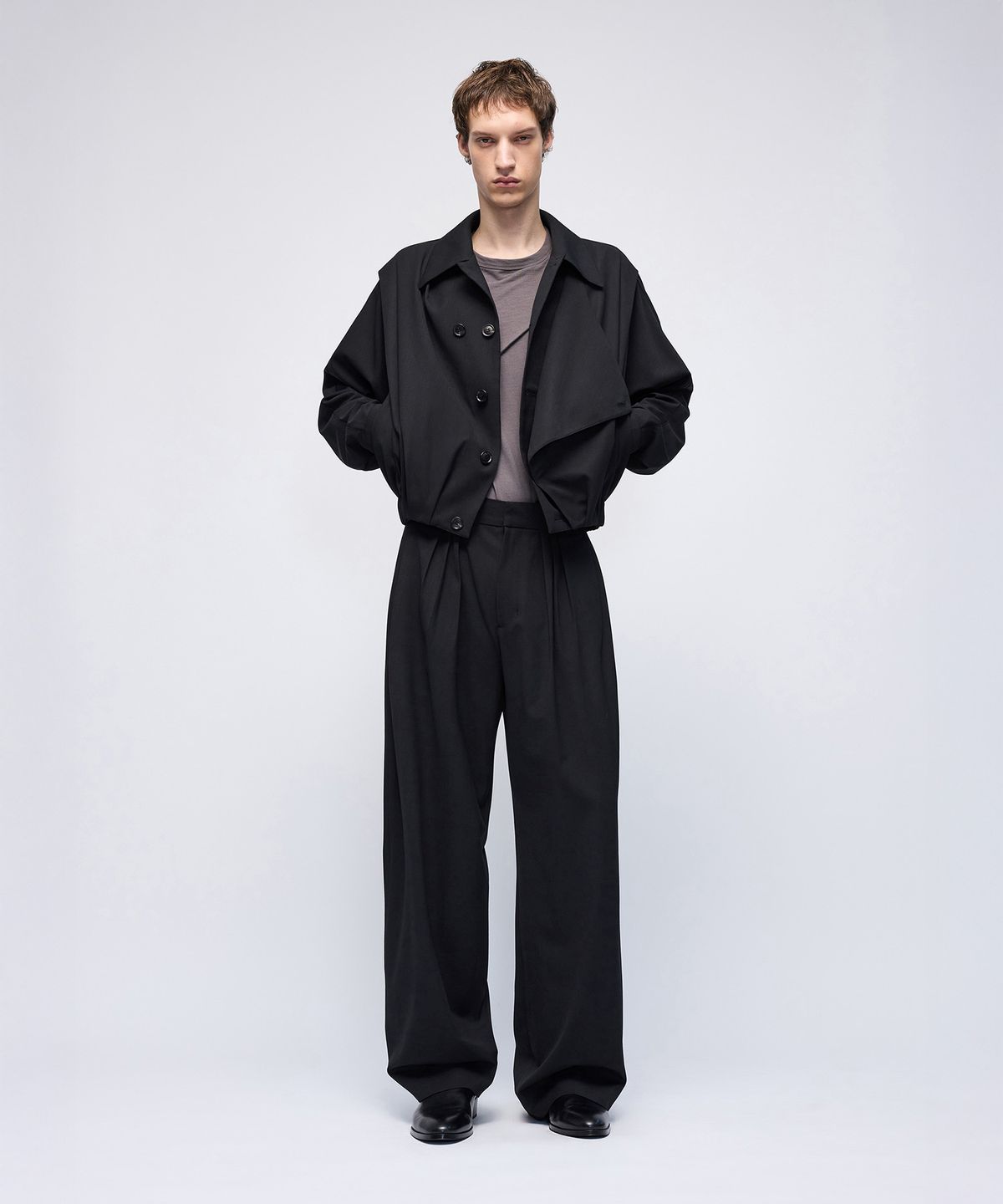 몰프(MORPH) Organism Wool Draped Blouson
