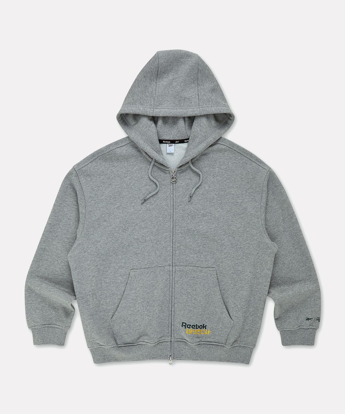 리복(REEBOK) [리복x발란사] 그래픽 후드 집업 - 그레이