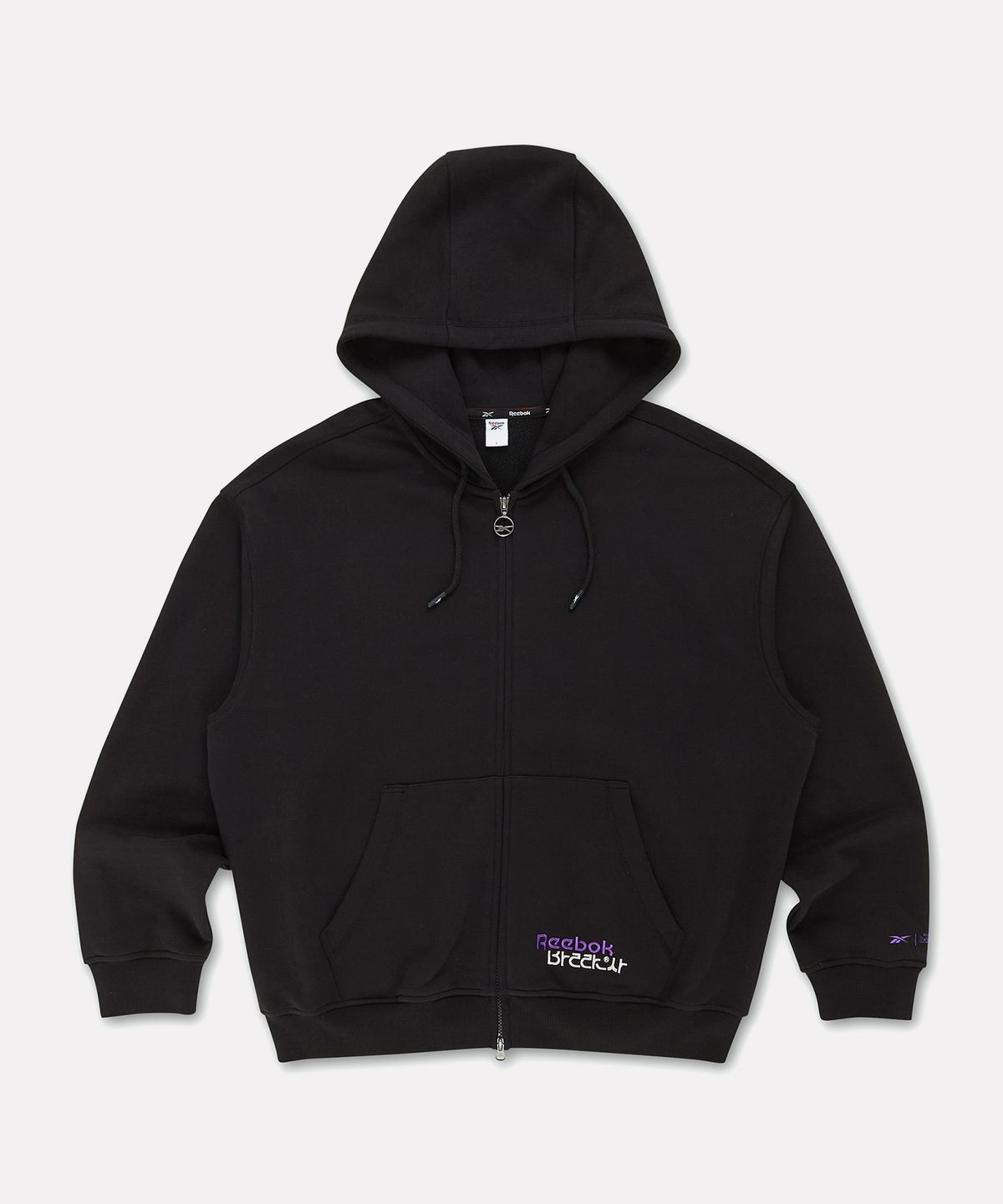 리복(REEBOK) [리복x발란사] 그래픽 후드 집업 - 블랙