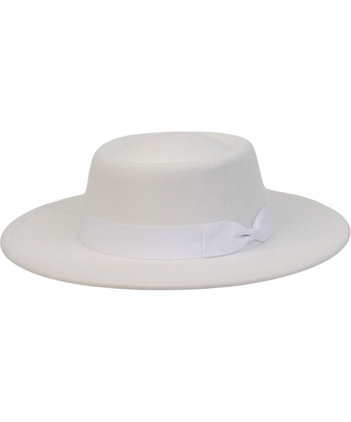 유니버셜 케미스트리(UNIVERSAL CHEMISTRY) Wool White Ribbon Long Fedora 페도라