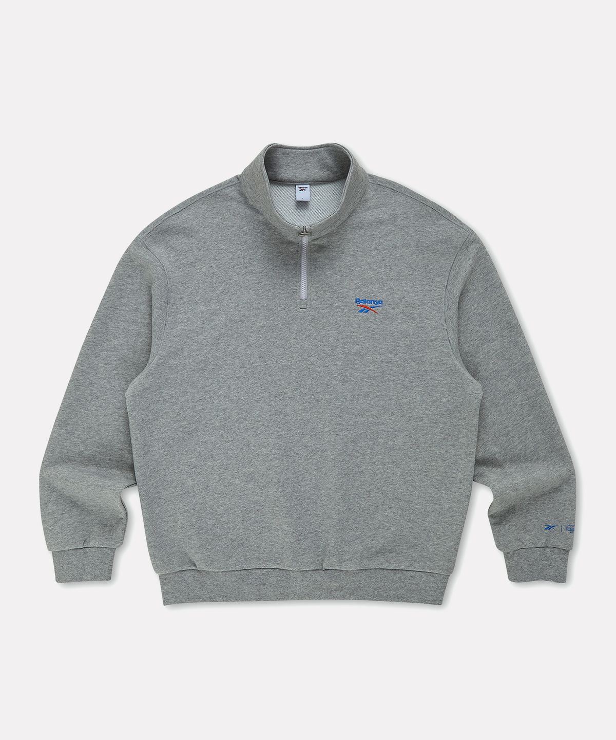 리복(REEBOK) [리복x발란사] 그래픽 하프 집업 - 그레이