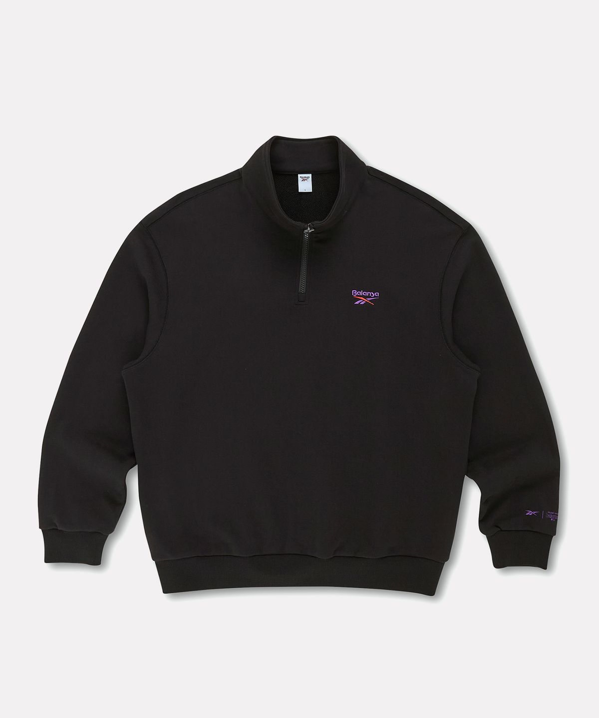 리복(REEBOK) [리복x발란사] 그래픽 하프 집업 - 블랙