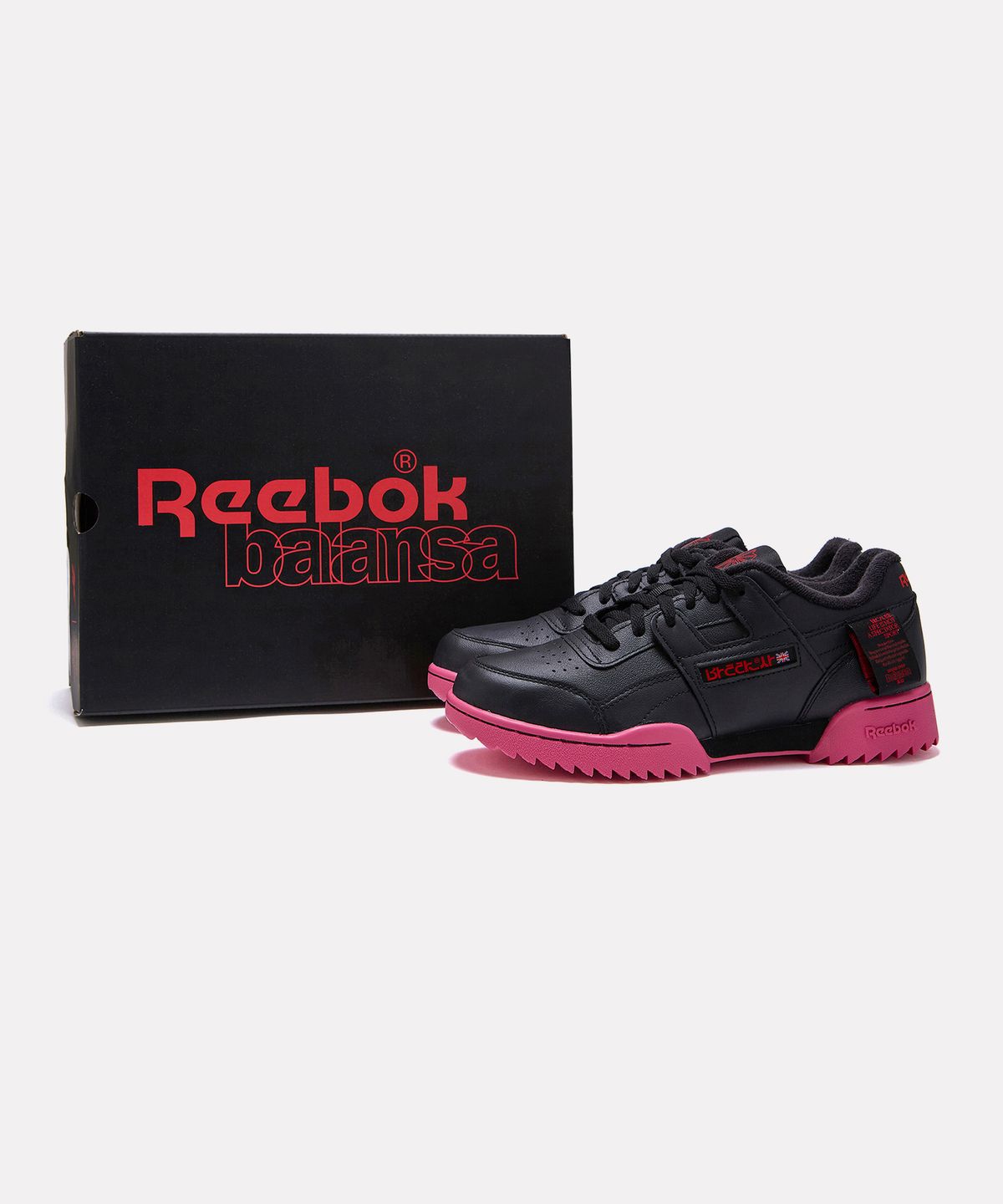 리복(REEBOK) [리복x발란사] 워크아웃 플러스 리플 - 블랙