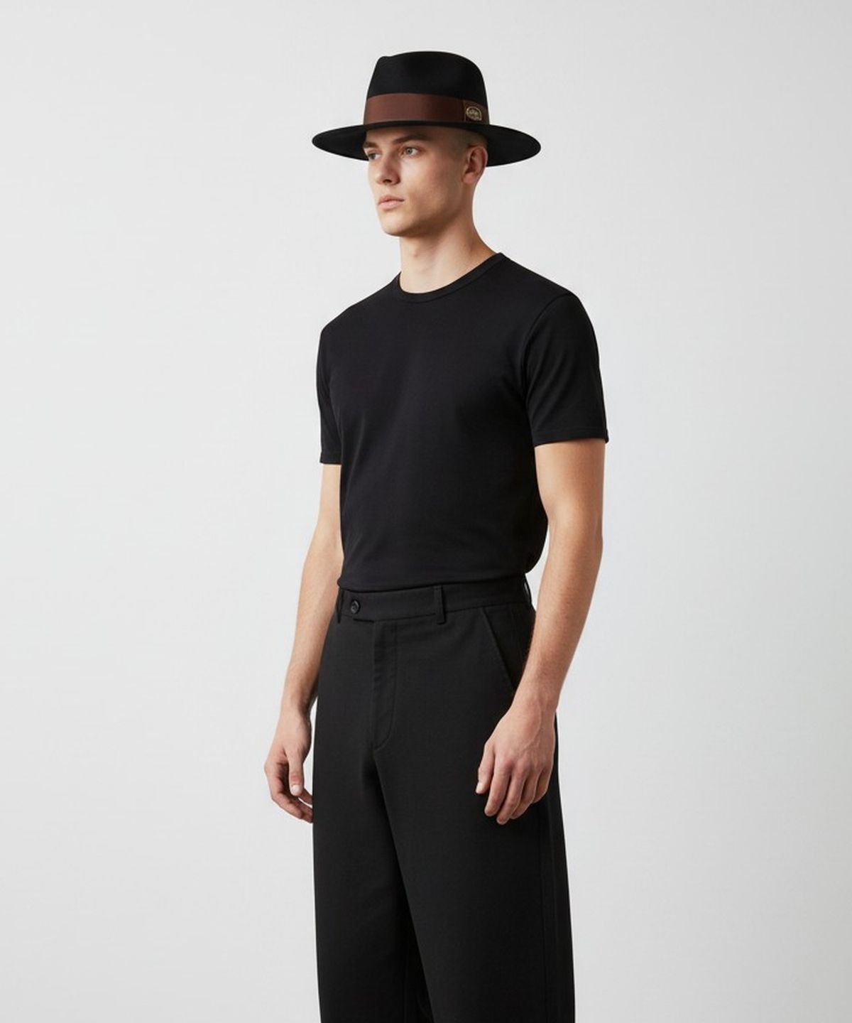 유니버셜 케미스트리(UNIVERSAL CHEMISTRY) Big Size BR Line Wool Black Fedora 페도라