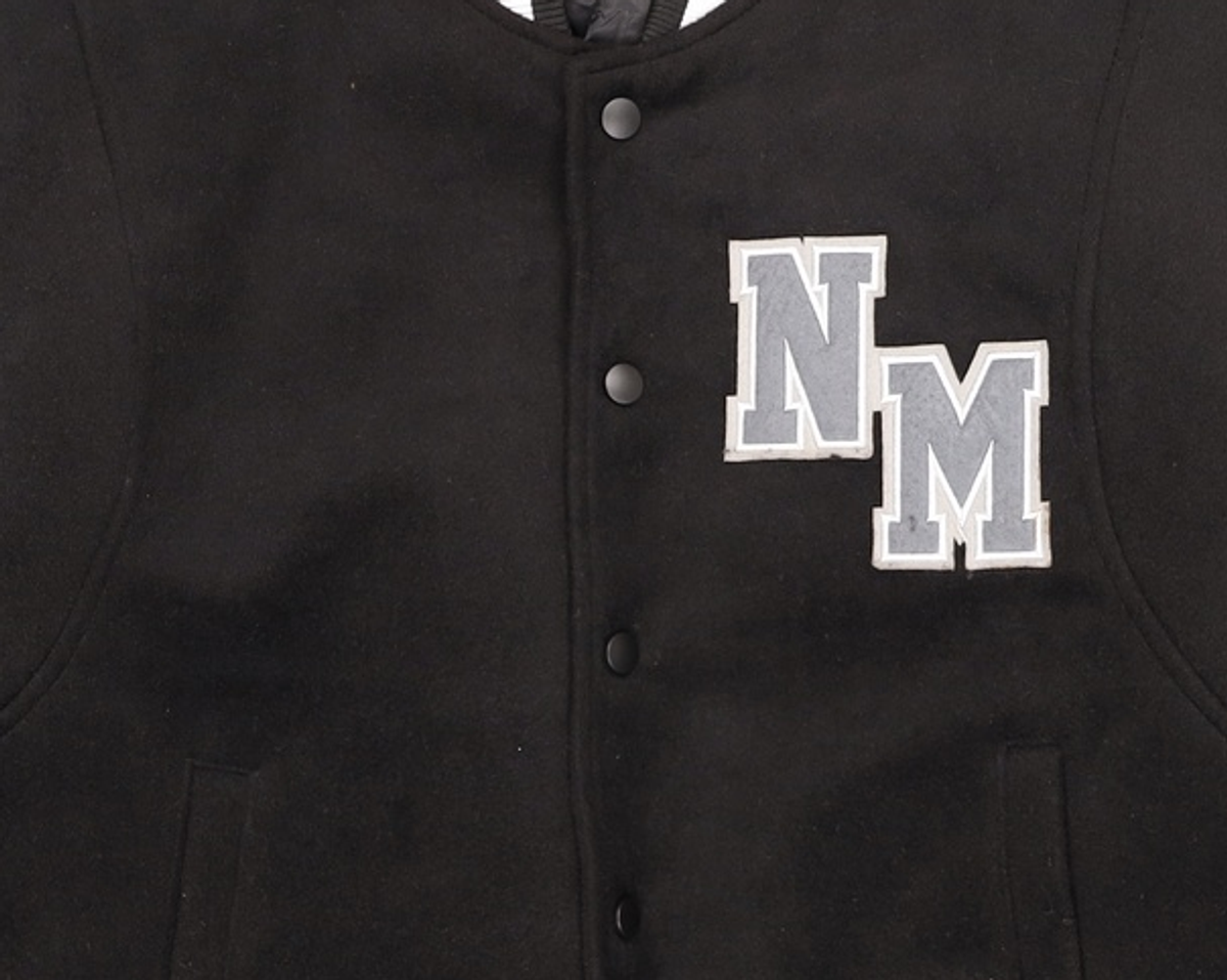 노매뉴얼(NOMANUAL) TAYLOR VARSITY JACKET - BLACK 95