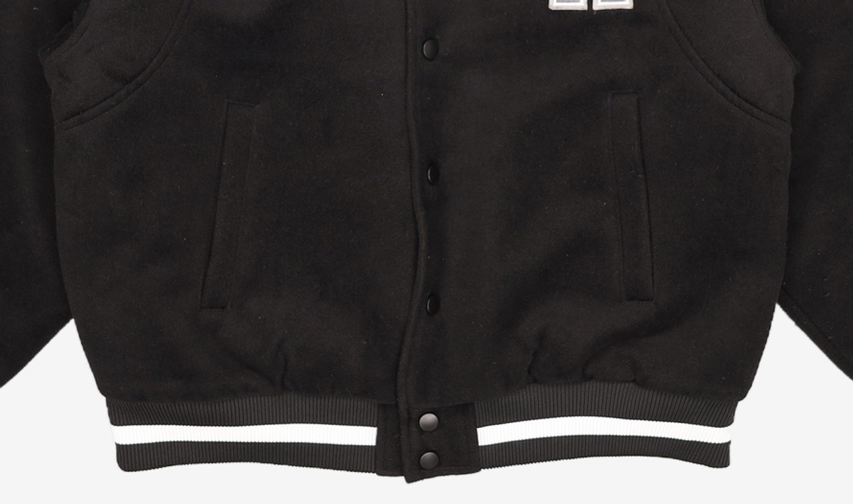 노매뉴얼(NOMANUAL) TAYLOR VARSITY JACKET - BLACK 95