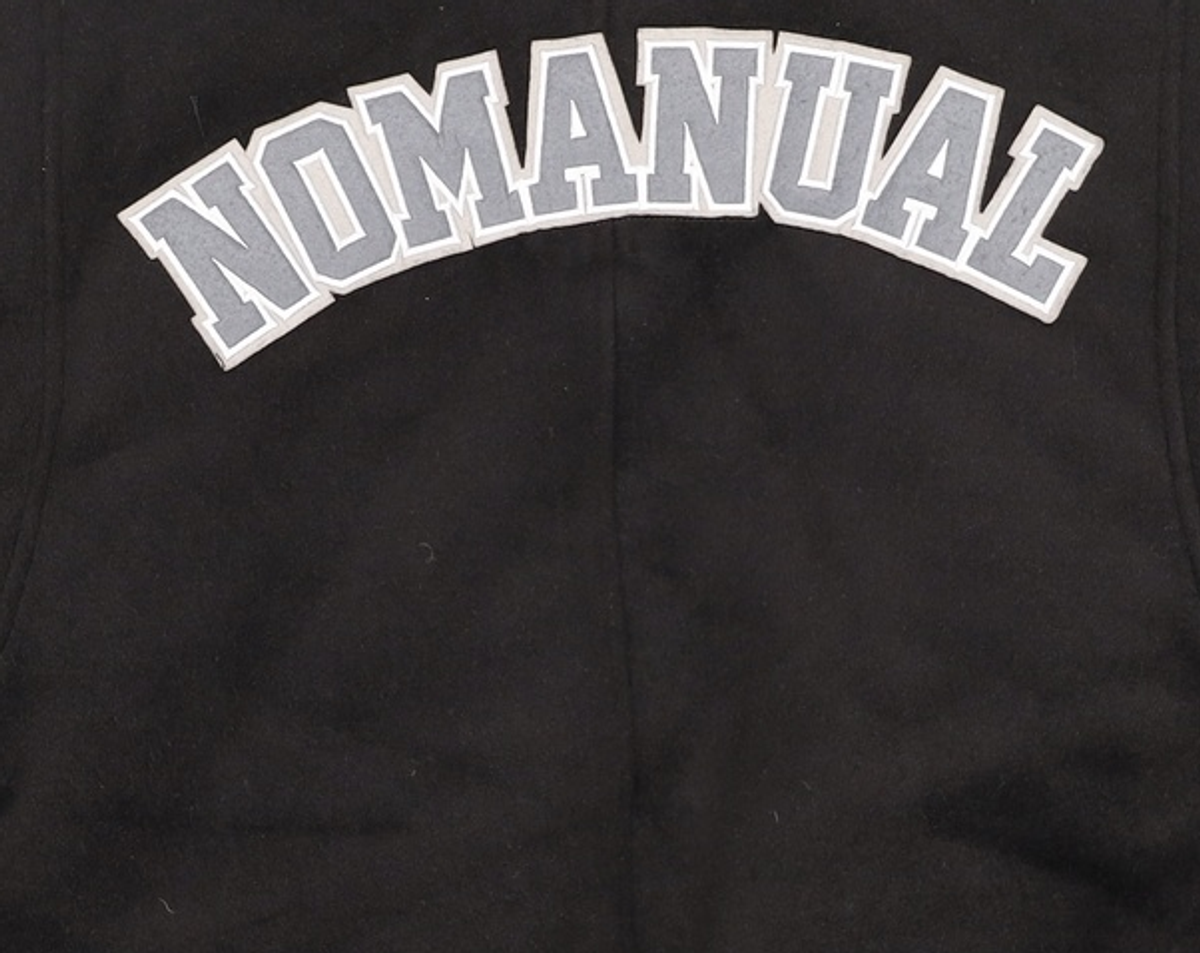 노매뉴얼(NOMANUAL) TAYLOR VARSITY JACKET - BLACK 95