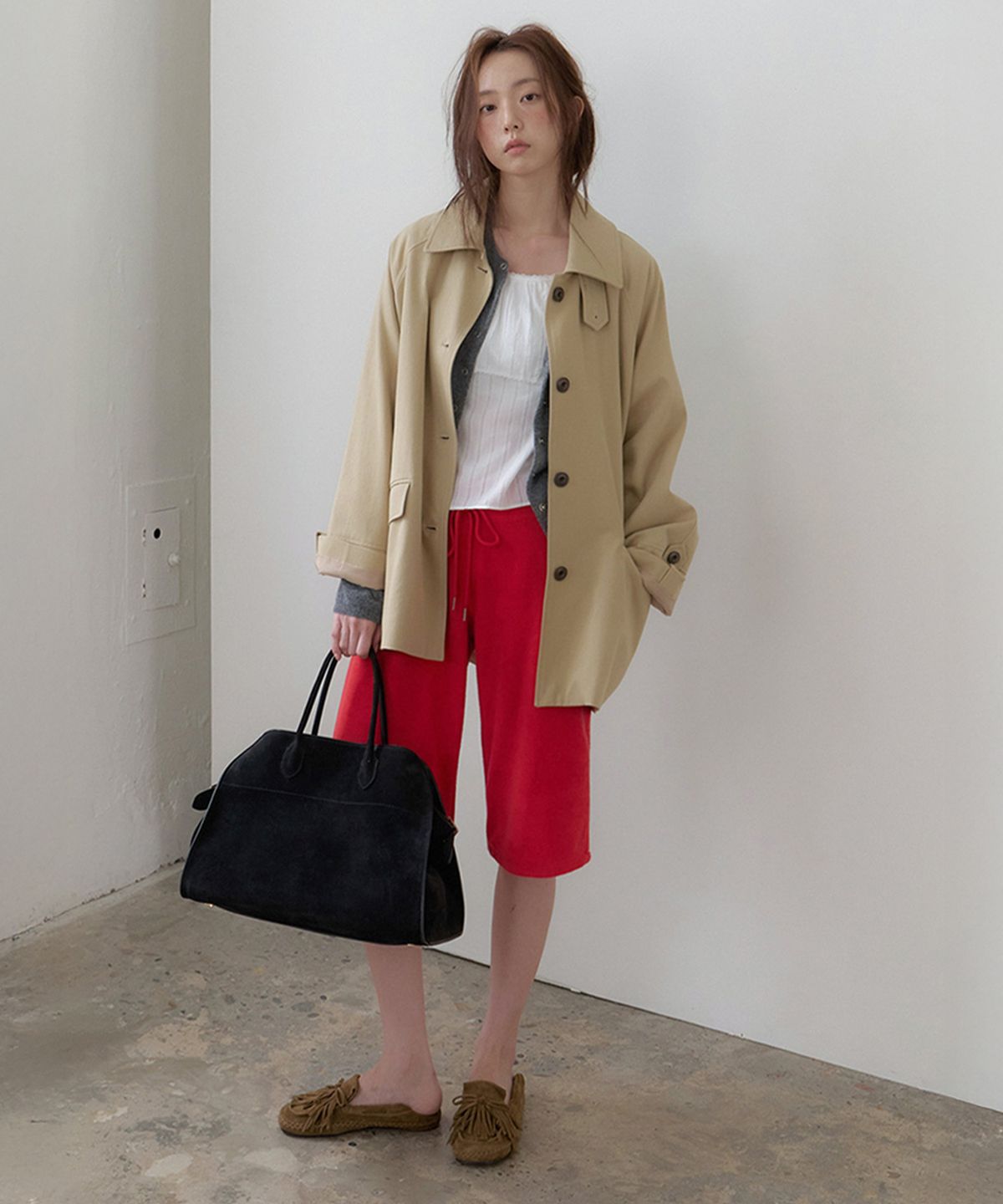 뮈르뮈르(MURMURE) 리옹 하이넥 트렌치 코트_Lyon Trench Coat_Beige