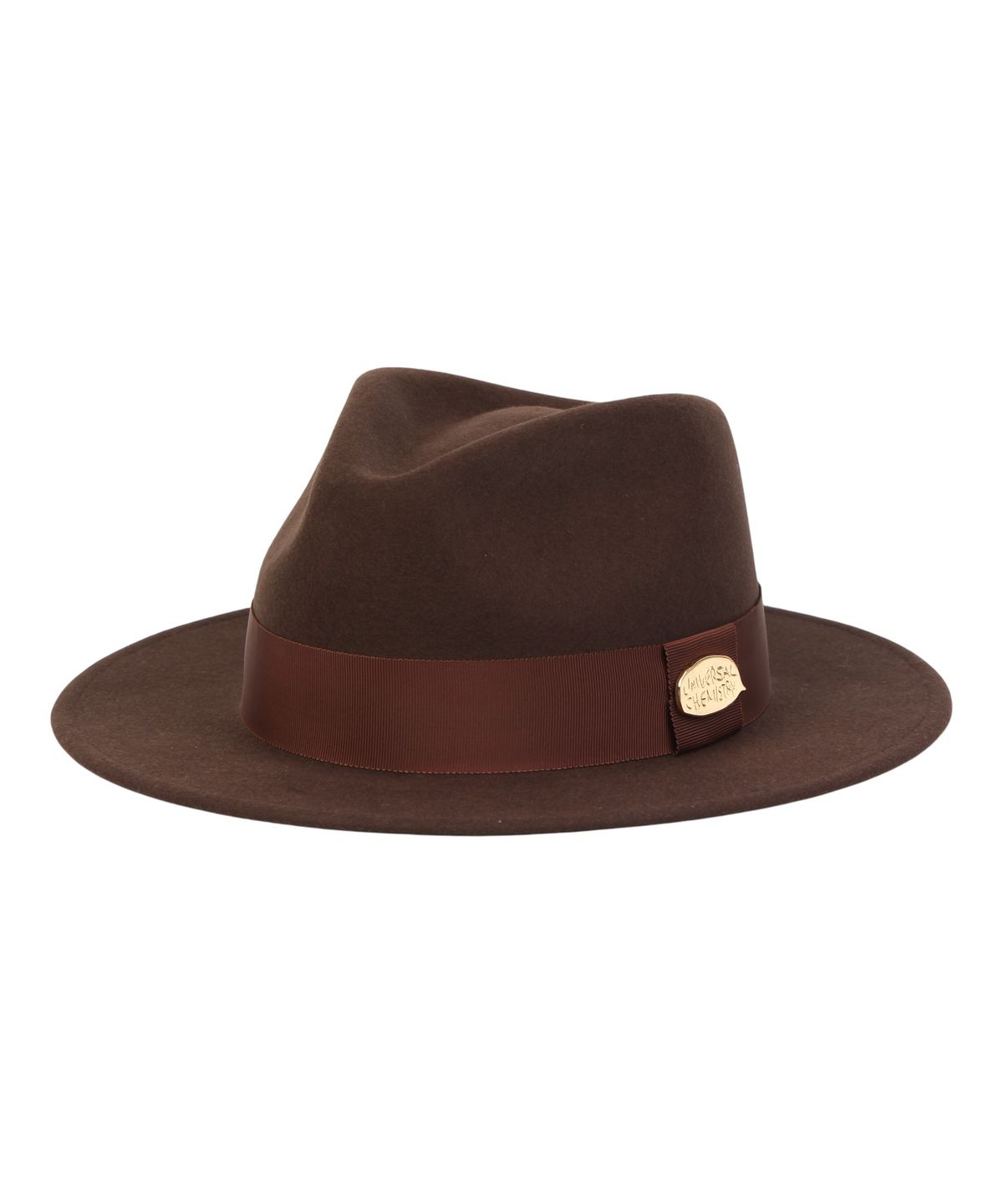 유니버셜 케미스트리(UNIVERSAL CHEMISTRY) Big Size BR Line Wool Brown Fedora 페도라
