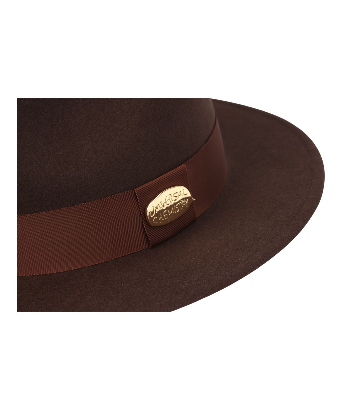 유니버셜 케미스트리(UNIVERSAL CHEMISTRY) Big Size BR Line Wool Brown Fedora 페도라