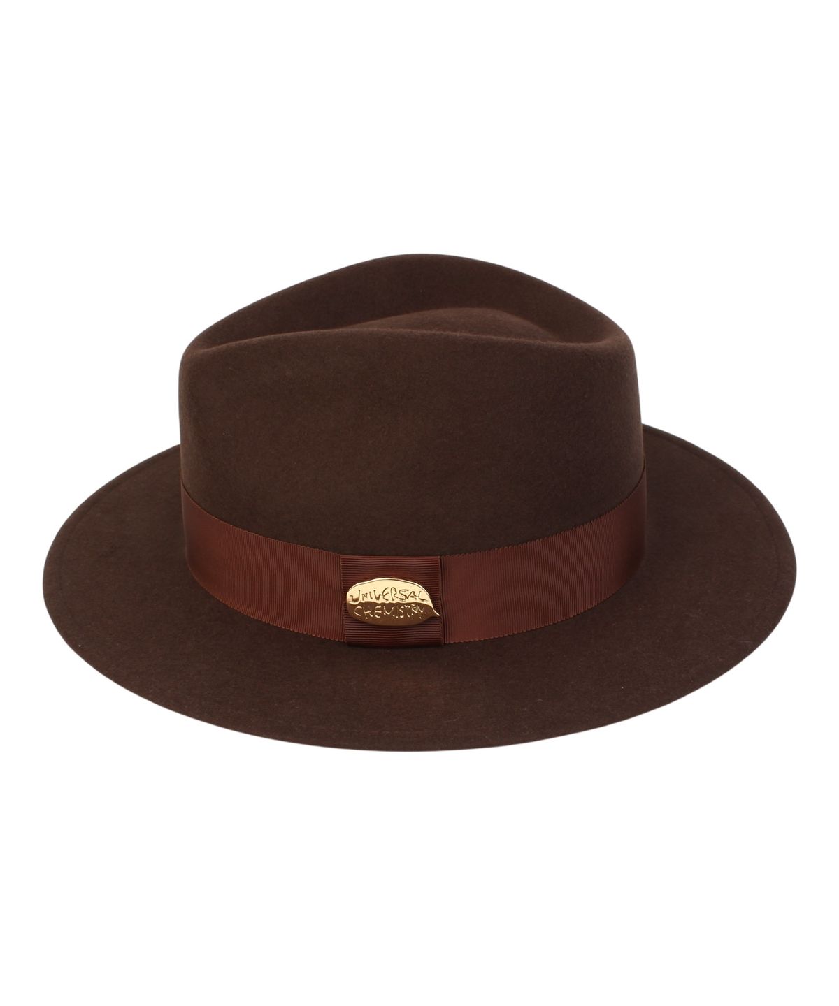 유니버셜 케미스트리(UNIVERSAL CHEMISTRY) Big Size BR Line Wool Brown Fedora 페도라