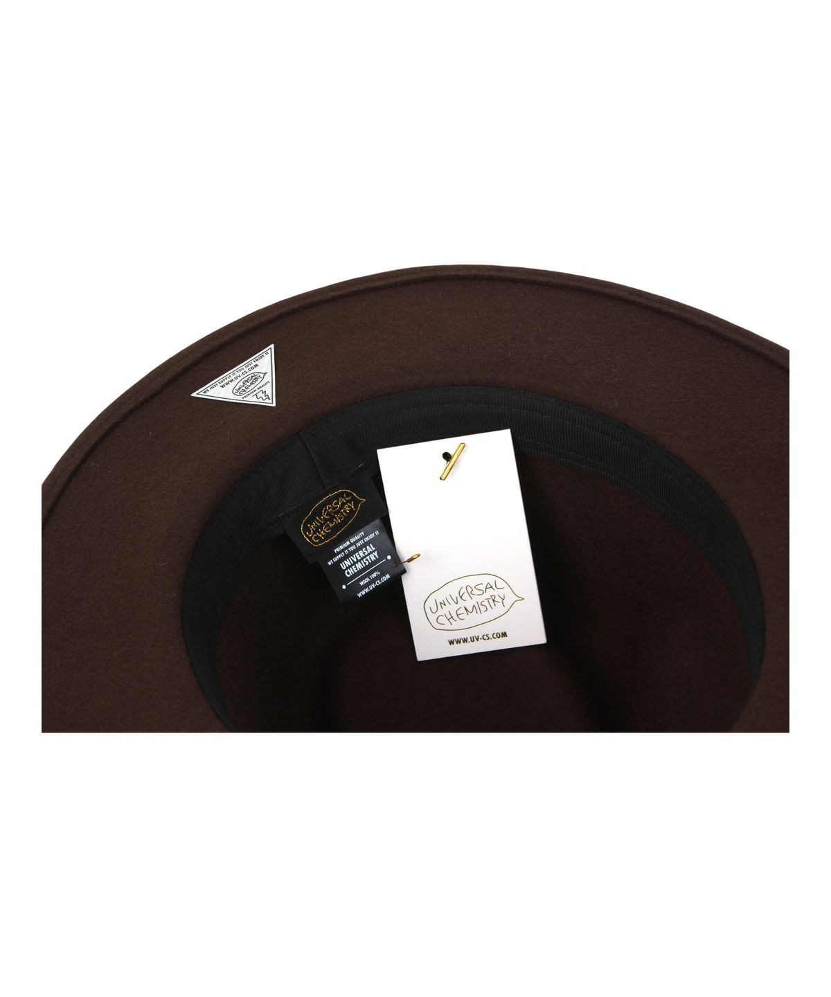 유니버셜 케미스트리(UNIVERSAL CHEMISTRY) Big Size BR Line Wool Brown Fedora 페도라