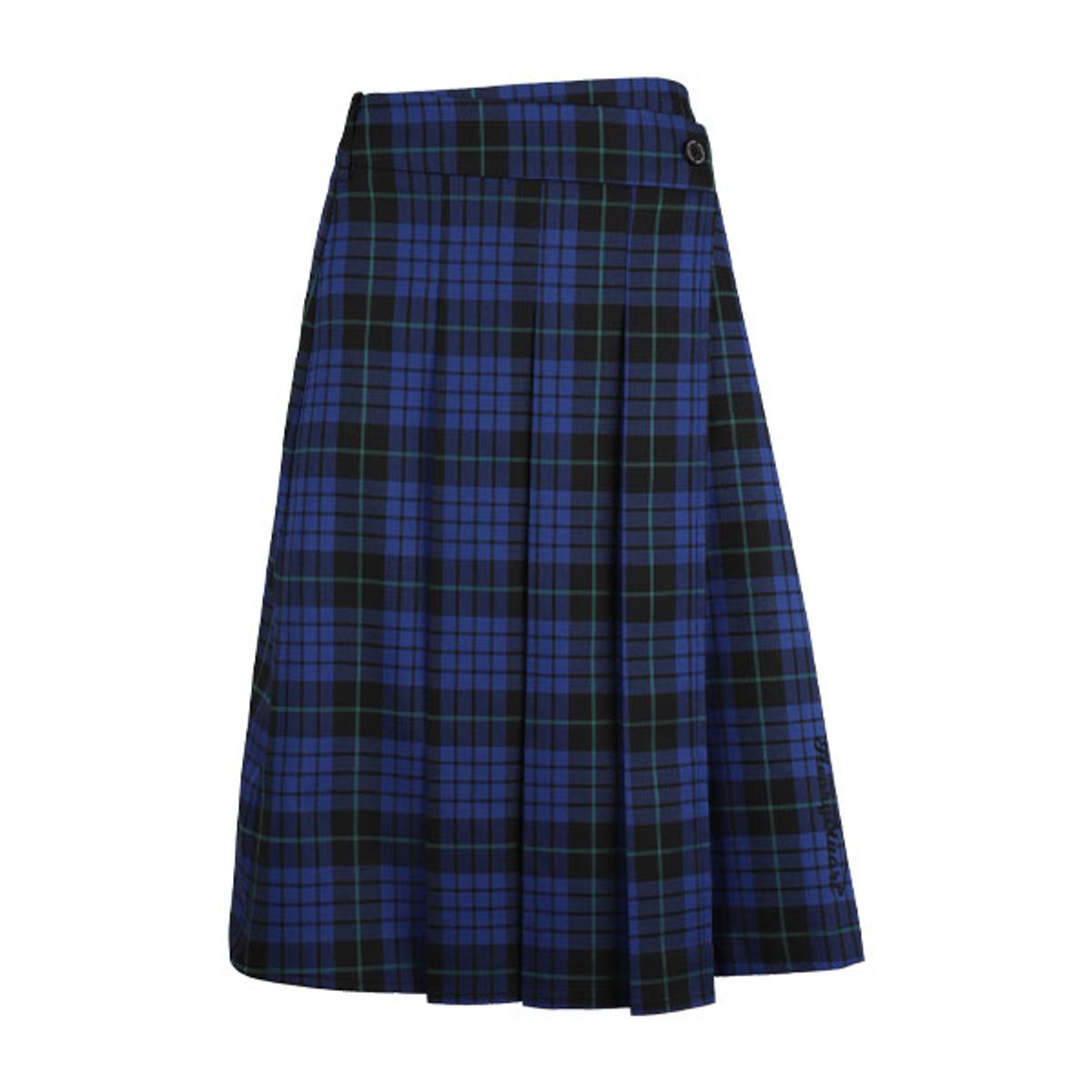 헨리스튜어트(HENRY STUART) 여성용 타탄 플리츠 랩스커트 치마 블루