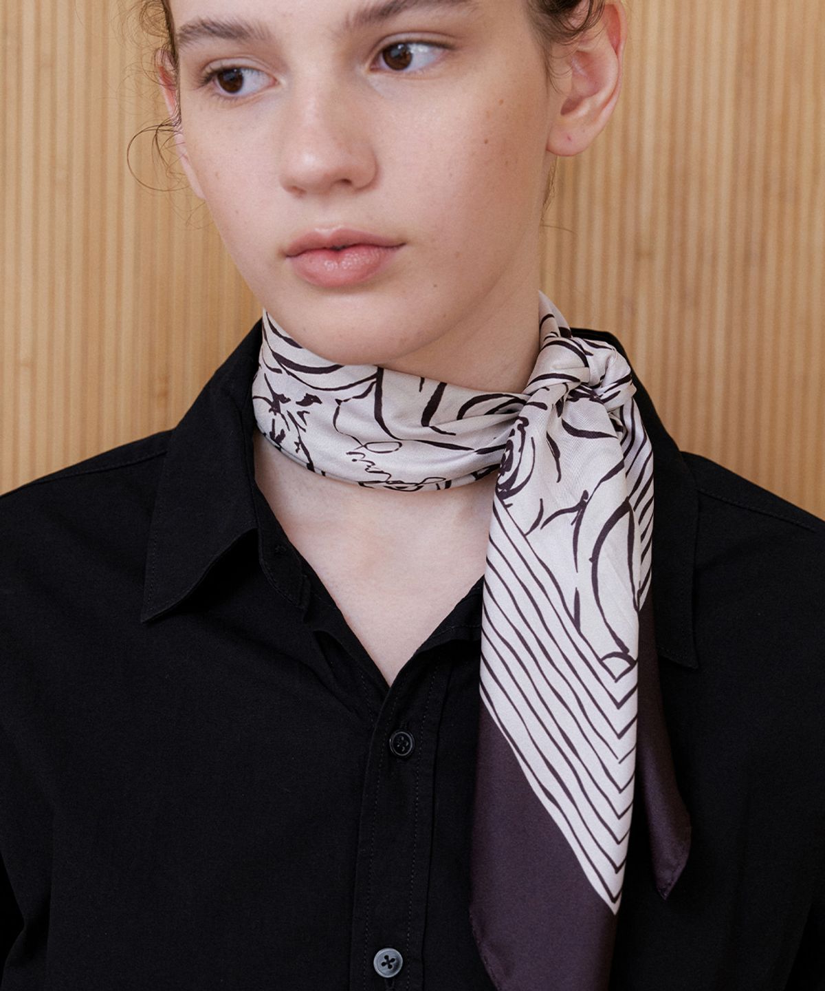오블라(OVLA) rose archive silk scarf 2color SC011