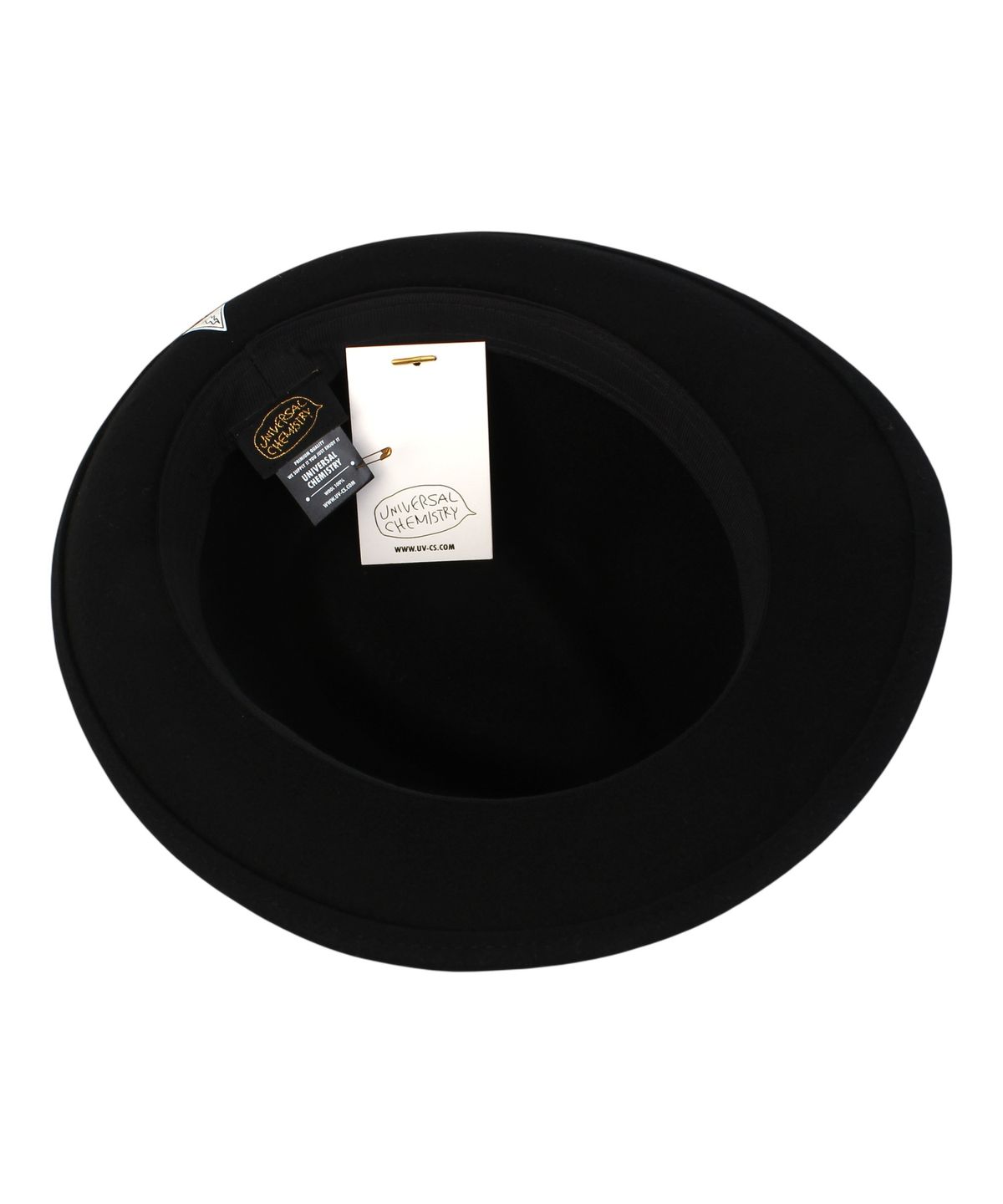 유니버셜 케미스트리(UNIVERSAL CHEMISTRY) Big Size BU BR Line Black Wool Fedora 페도라