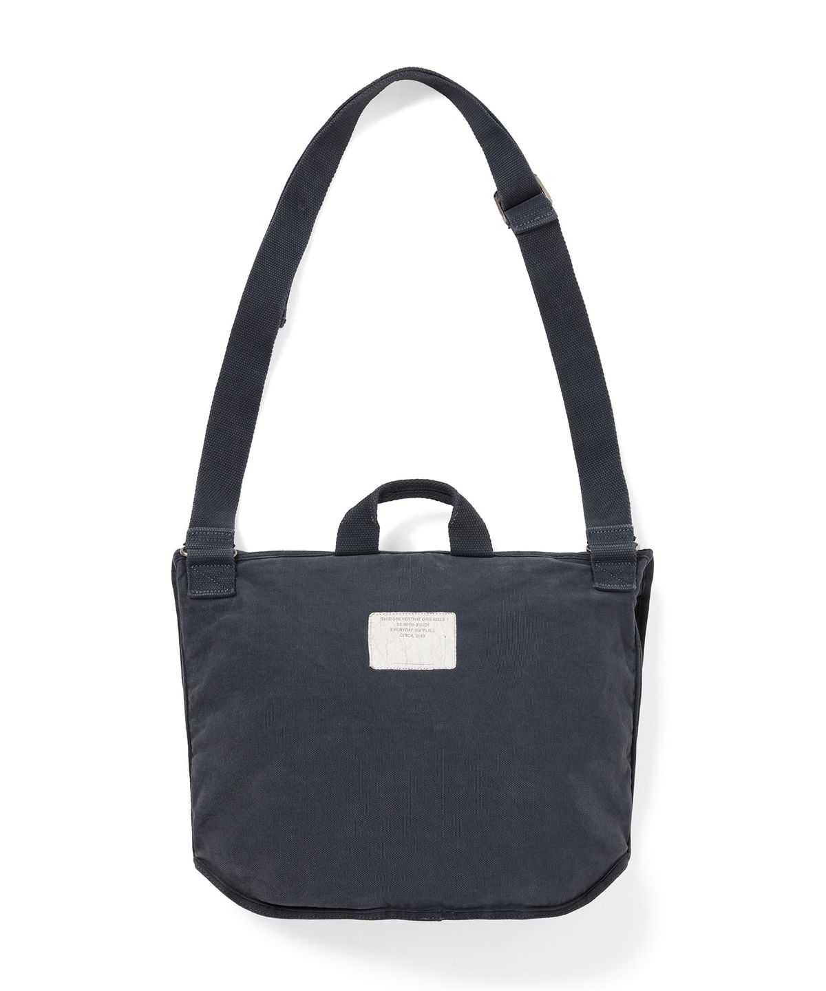 디스이즈네버댓(THISISNEVERTHAT) Overdyed Canvas Messenger Bag Charcoal
