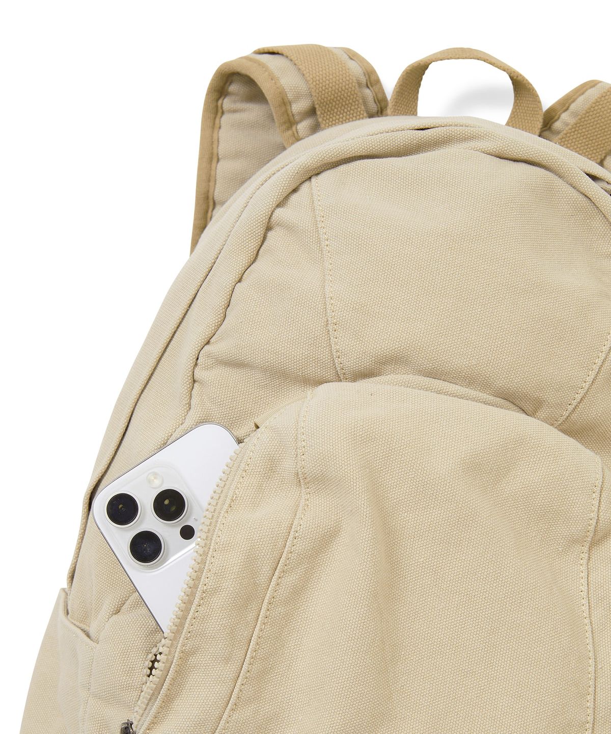 디스이즈네버댓(THISISNEVERTHAT) Overdyed Canvas Backpack Beige