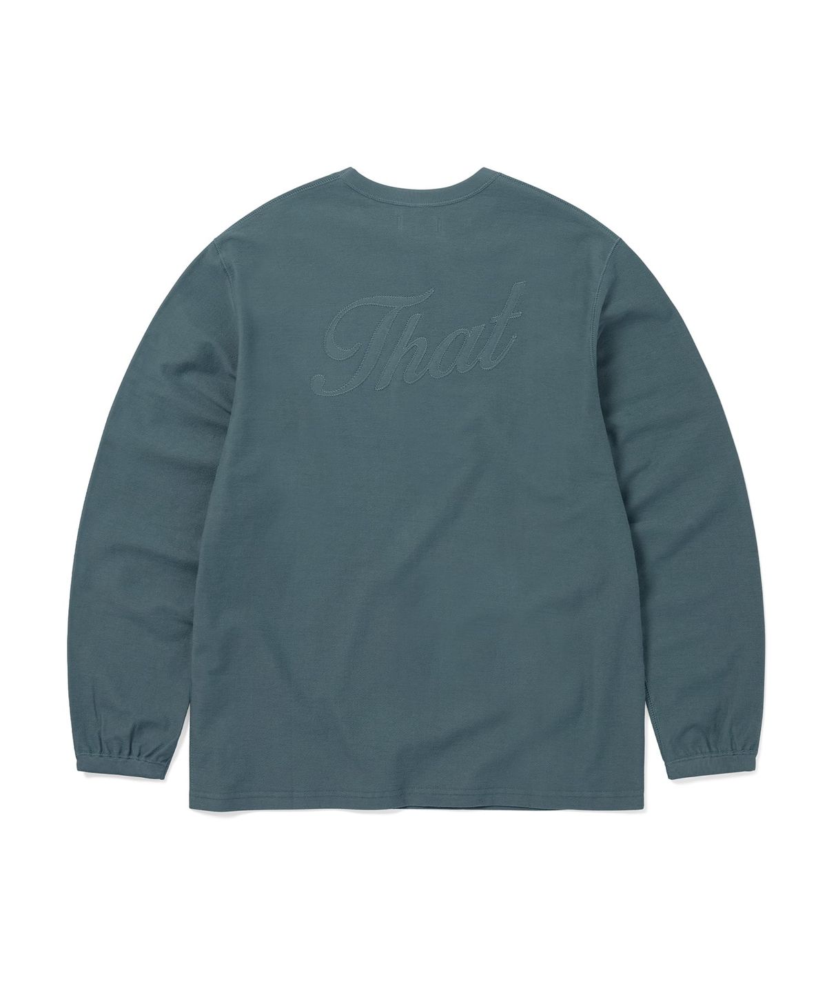 디스이즈네버댓(THISISNEVERTHAT) Applique Reverse L/S Tee Teal