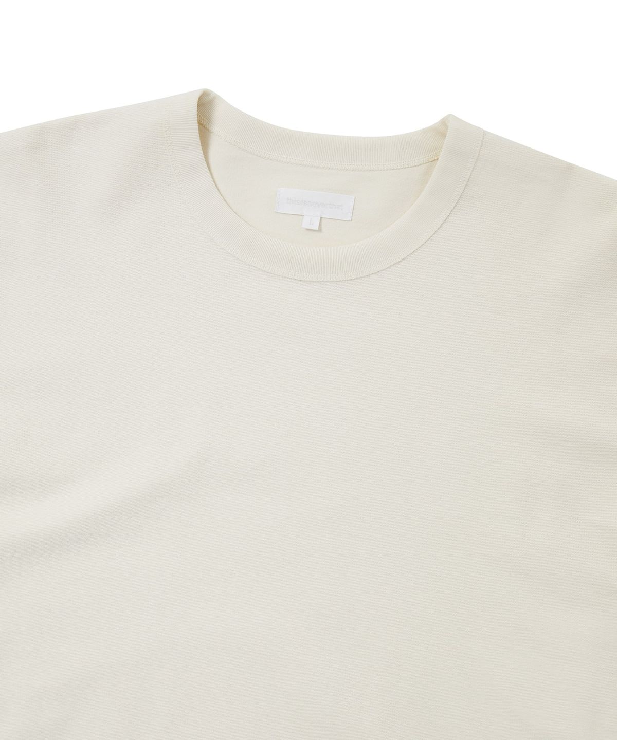 디스이즈네버댓(THISISNEVERTHAT) Applique Reverse L/S Tee Natural
