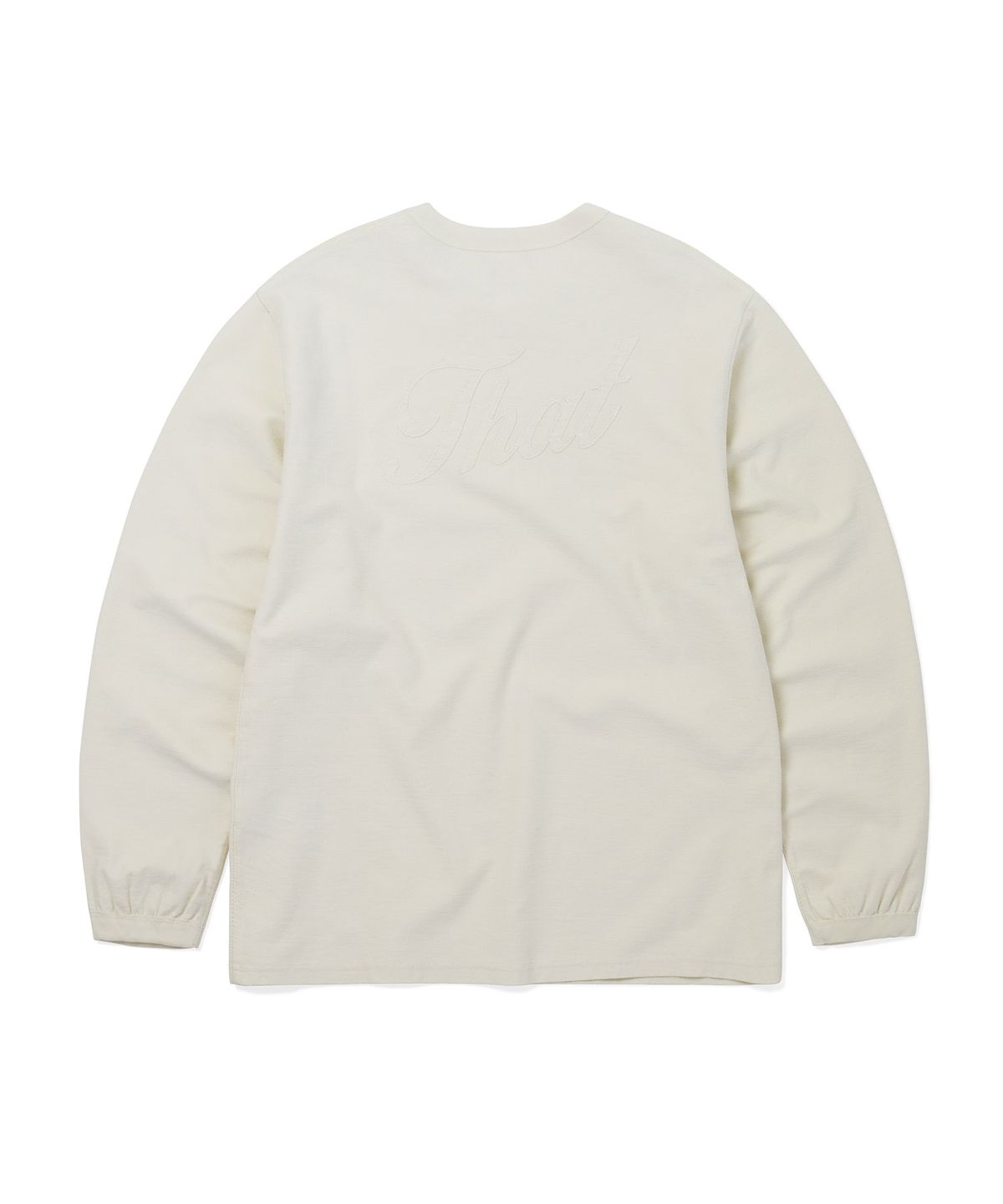 디스이즈네버댓(THISISNEVERTHAT) Applique Reverse L/S Tee Natural