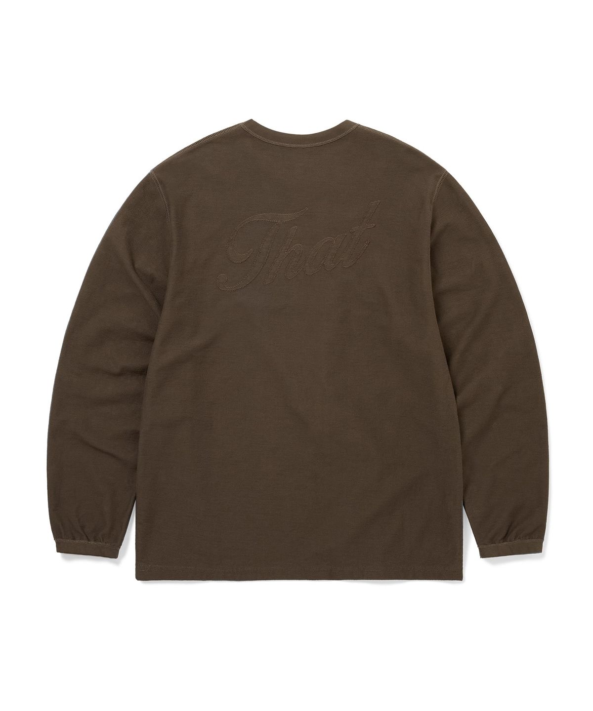 디스이즈네버댓(THISISNEVERTHAT) Applique Reverse L/S Tee Brown
