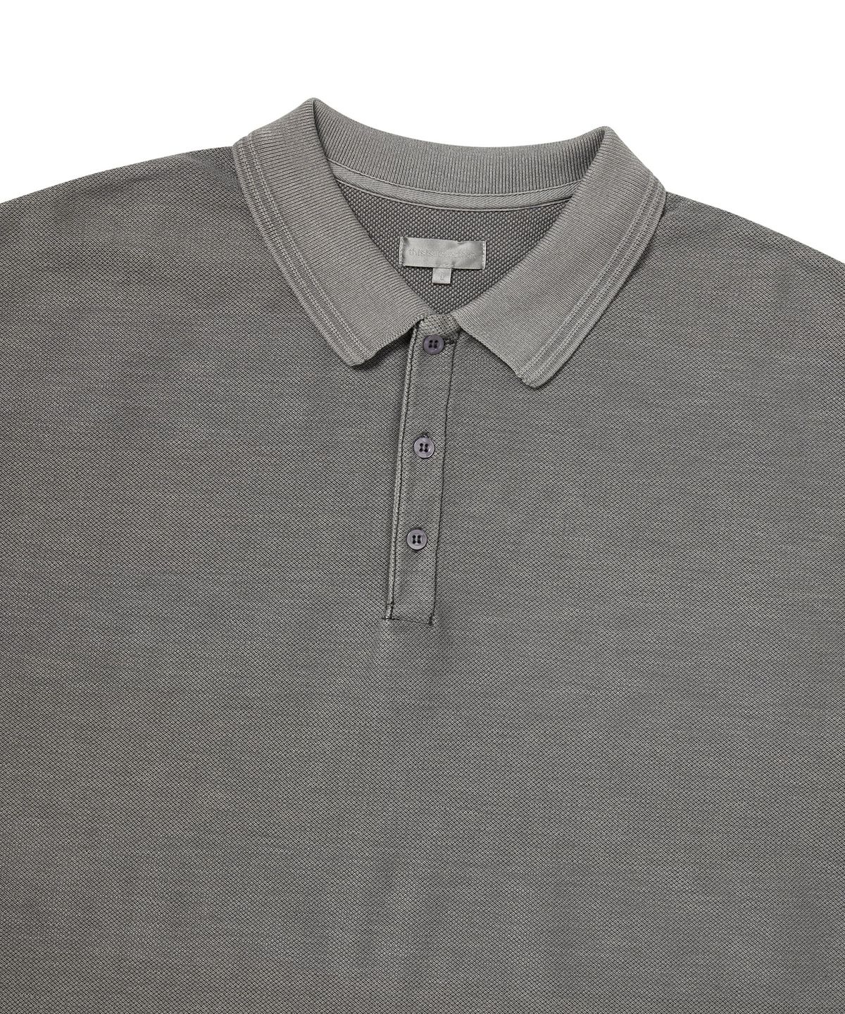 디스이즈네버댓(THISISNEVERTHAT) Border Jacquard Rugby Top Shadow Grey