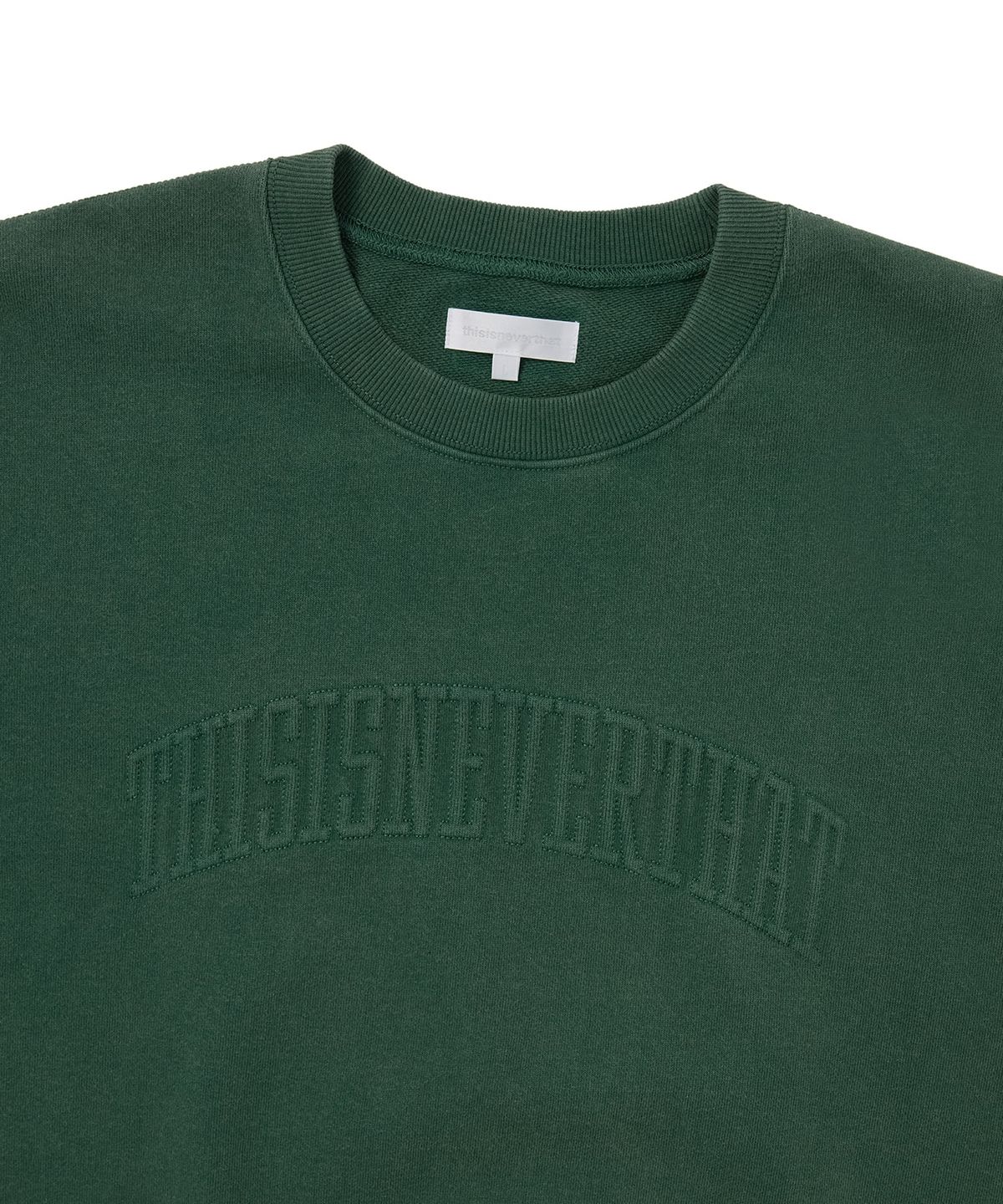 디스이즈네버댓(THISISNEVERTHAT) Faded Arch-Logo Crewneck Dark Green