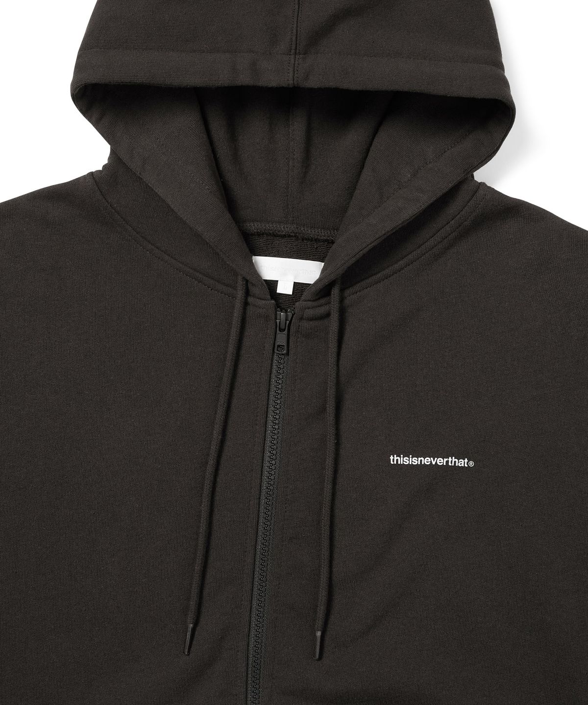 디스이즈네버댓(THISISNEVERTHAT) Small T-Logo Zip Up Hoodie Off Black