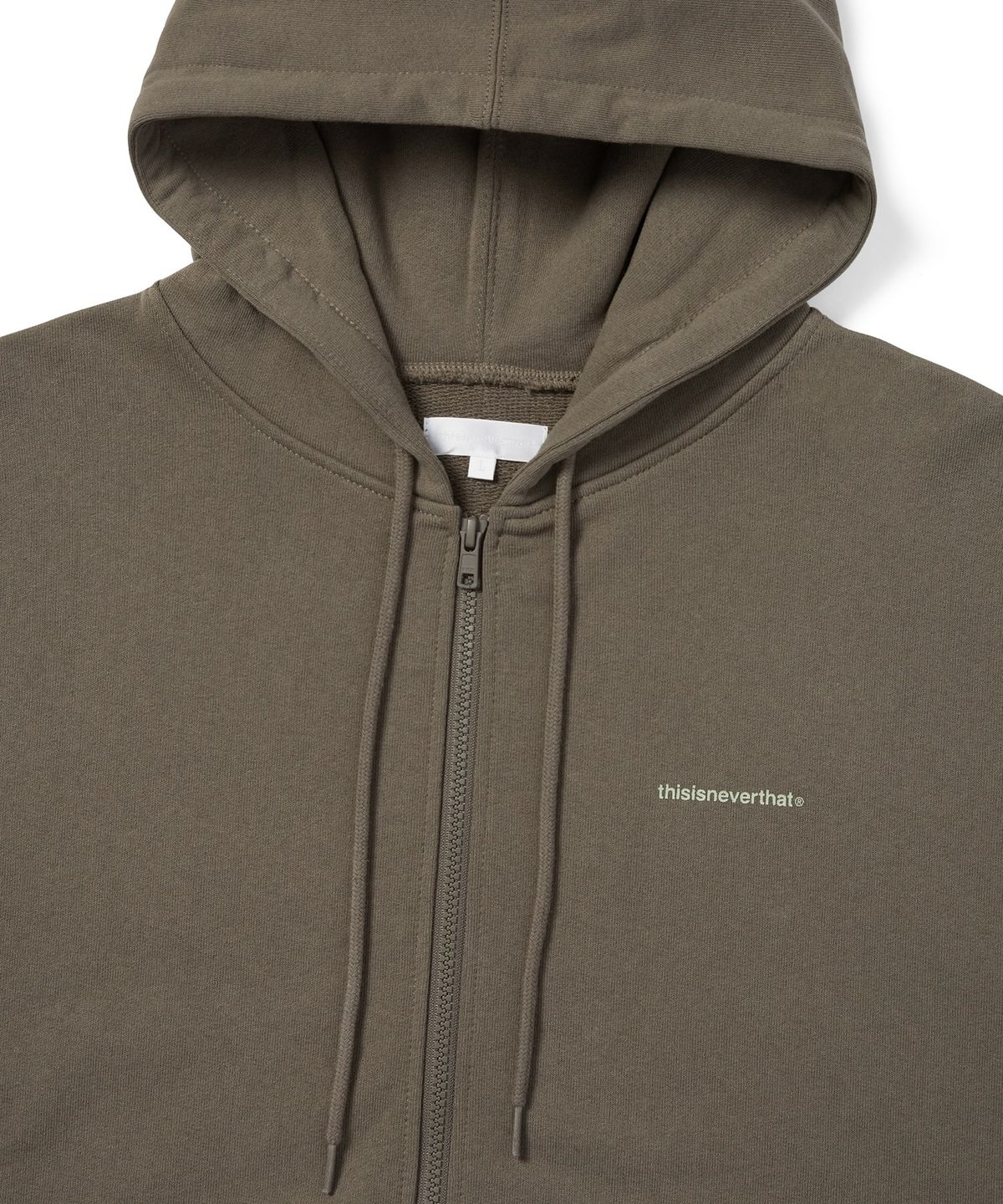 디스이즈네버댓(THISISNEVERTHAT) Small T-Logo Zip Up Hoodie Dark Mocha