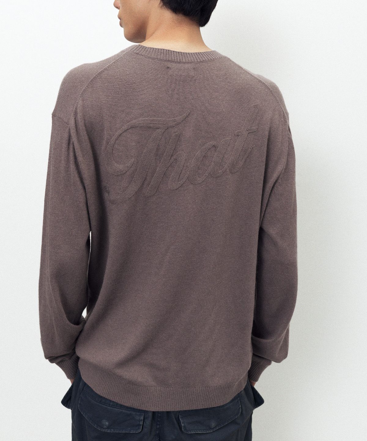 디스이즈네버댓(THISISNEVERTHAT) High Gauge Knit Sweater Greyish Brown