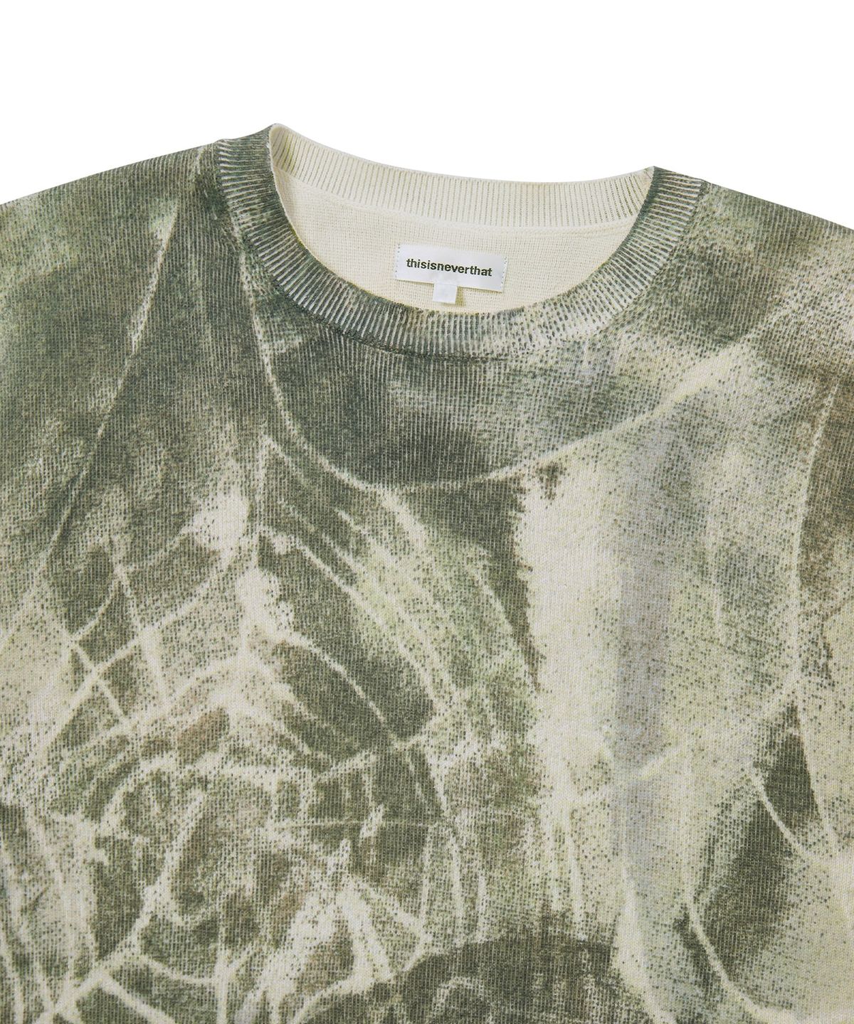 디스이즈네버댓(THISISNEVERTHAT) Abstract Web Knit Sweater Olive
