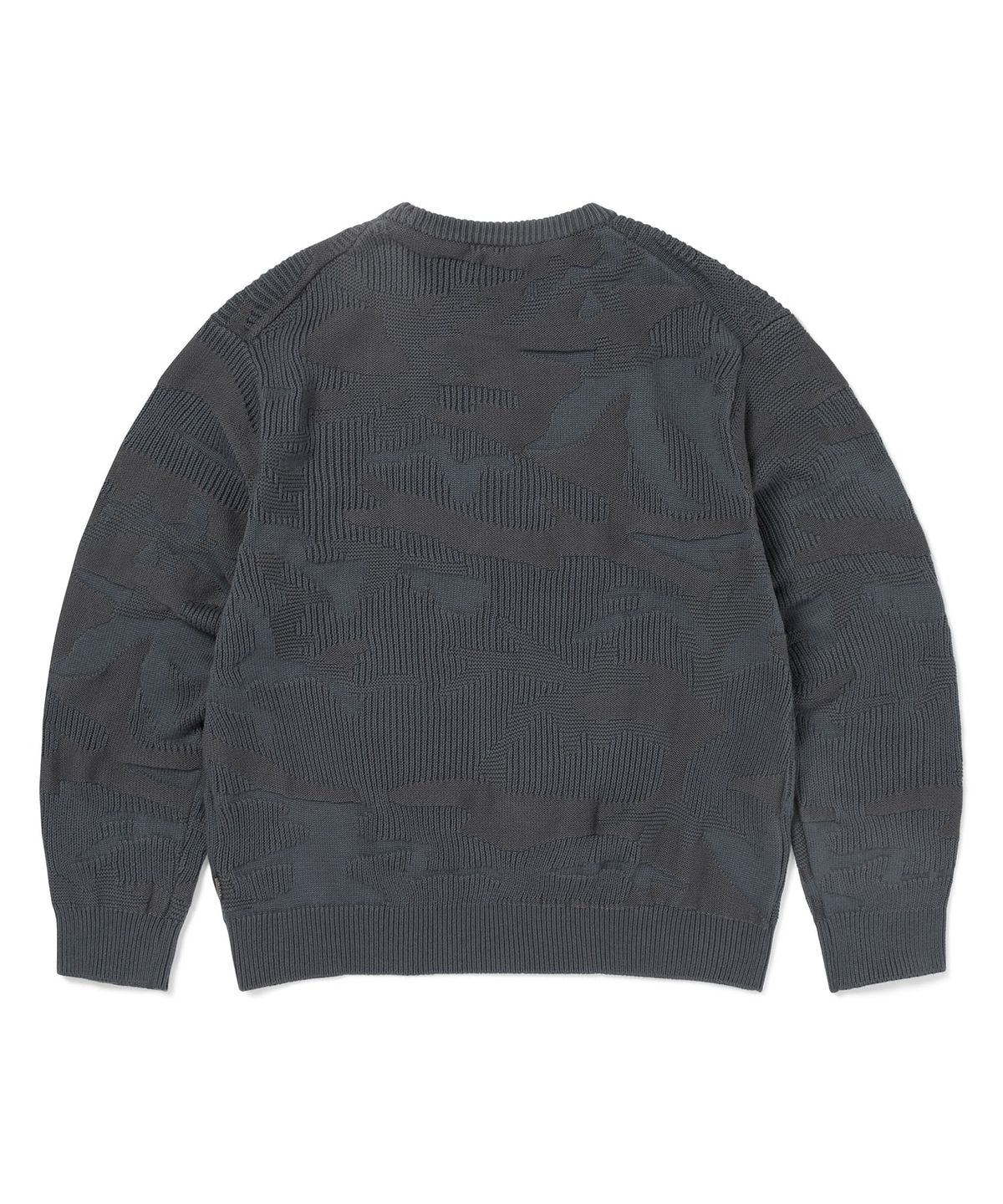 디스이즈네버댓(THISISNEVERTHAT) Camouflage Jacquard Knit Crew Dark Navy
