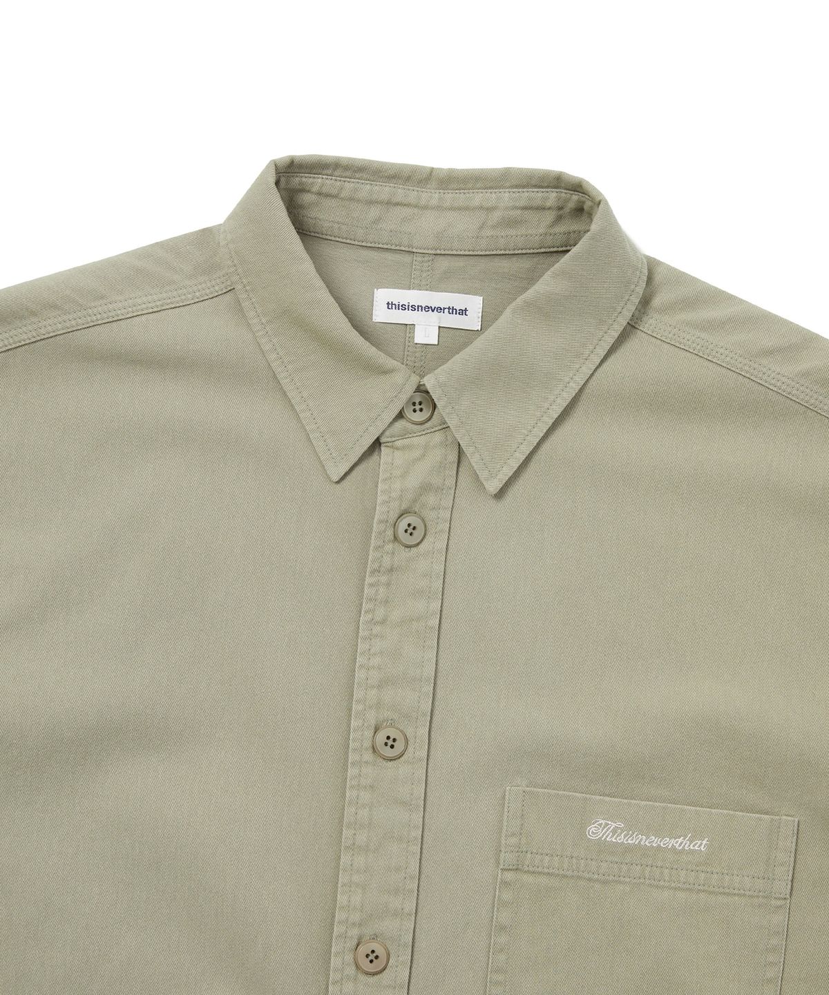 디스이즈네버댓(THISISNEVERTHAT) Washed Twill Shirt Stone