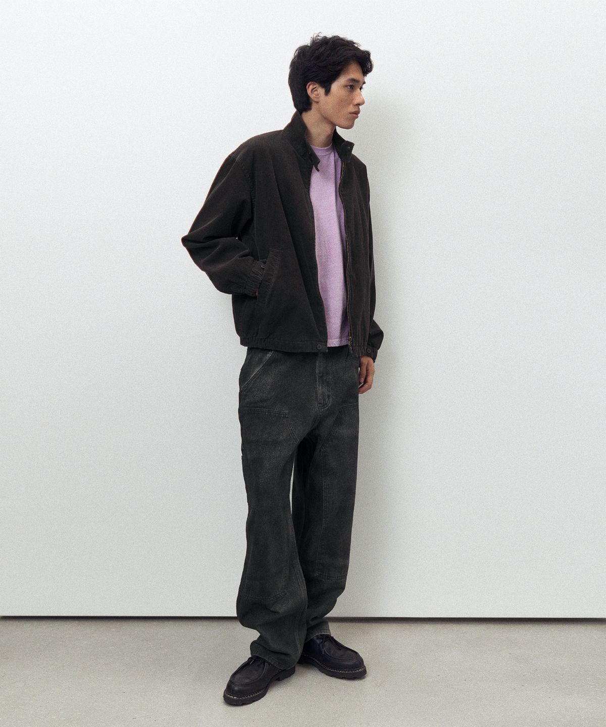 디스이즈네버댓(THISISNEVERTHAT) Corduroy Harrington Jacket Off Black
