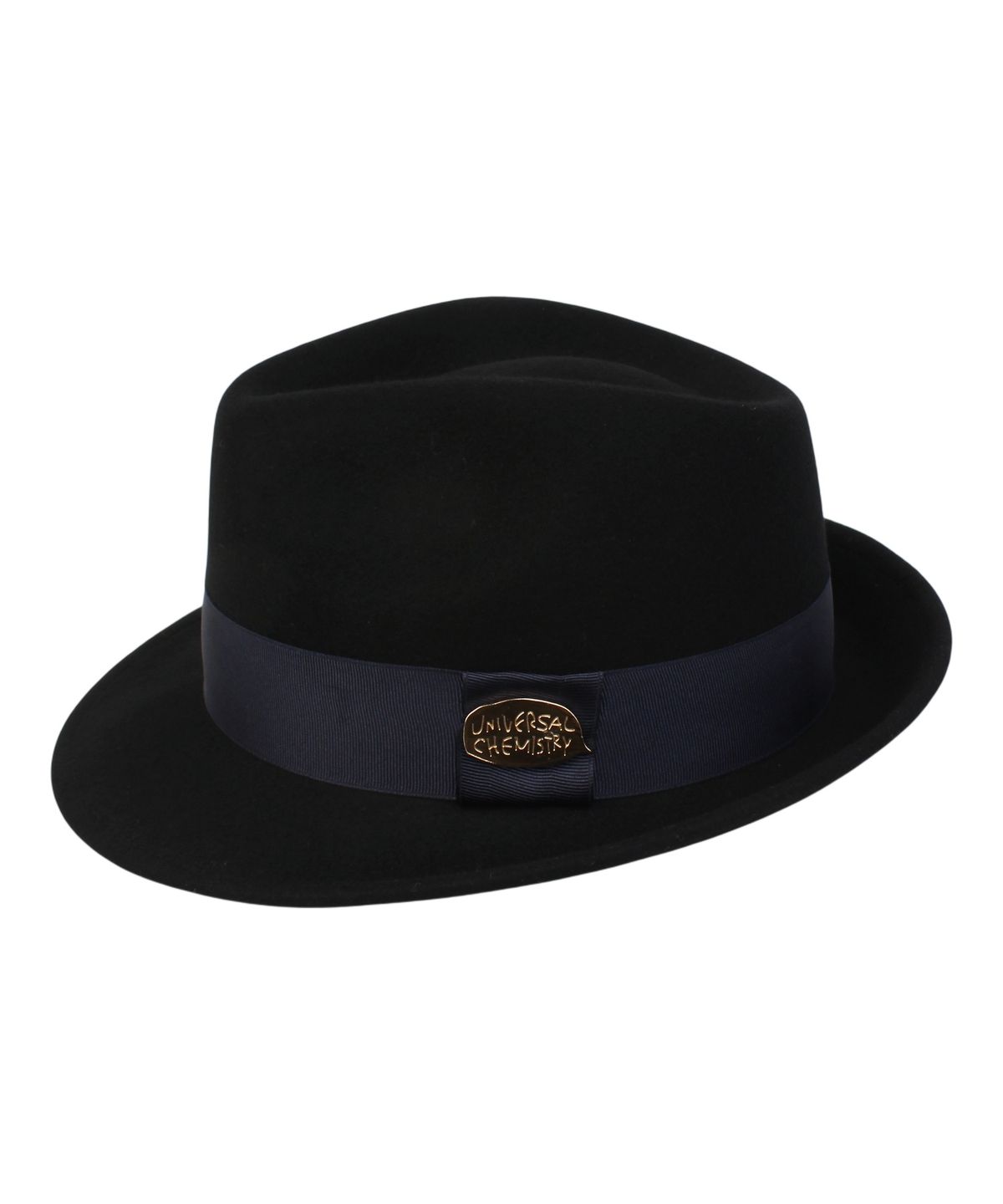 유니버셜 케미스트리(UNIVERSAL CHEMISTRY) Big Size BU NV Line Black Wool Fedora 페도라