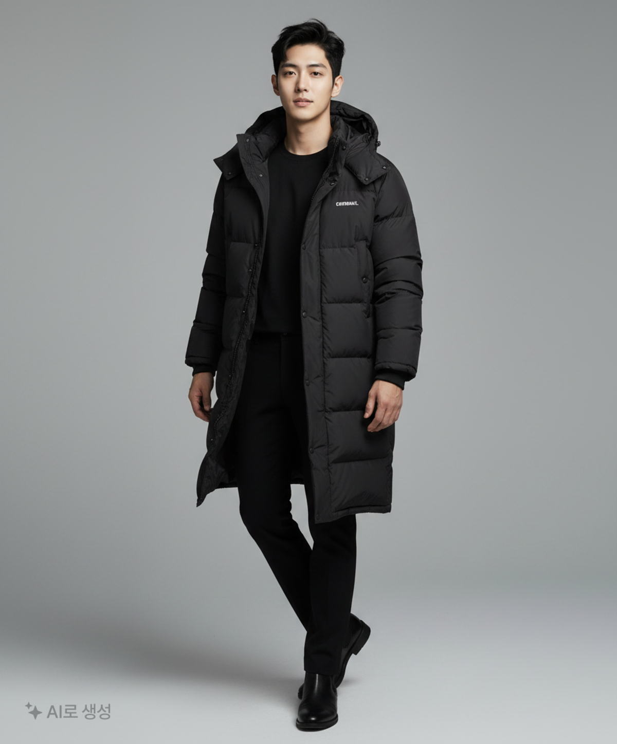 리복(REEBOK) [리복X커버낫][DX7064] 롱 푸퍼 자켓 - 블랙 L