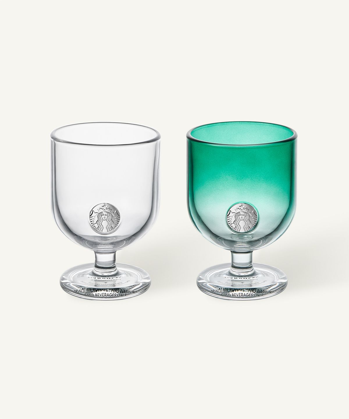 스타벅스(STARBUCKS) 디어유 고블렛 투명 & 그린 276ml 2P 세트