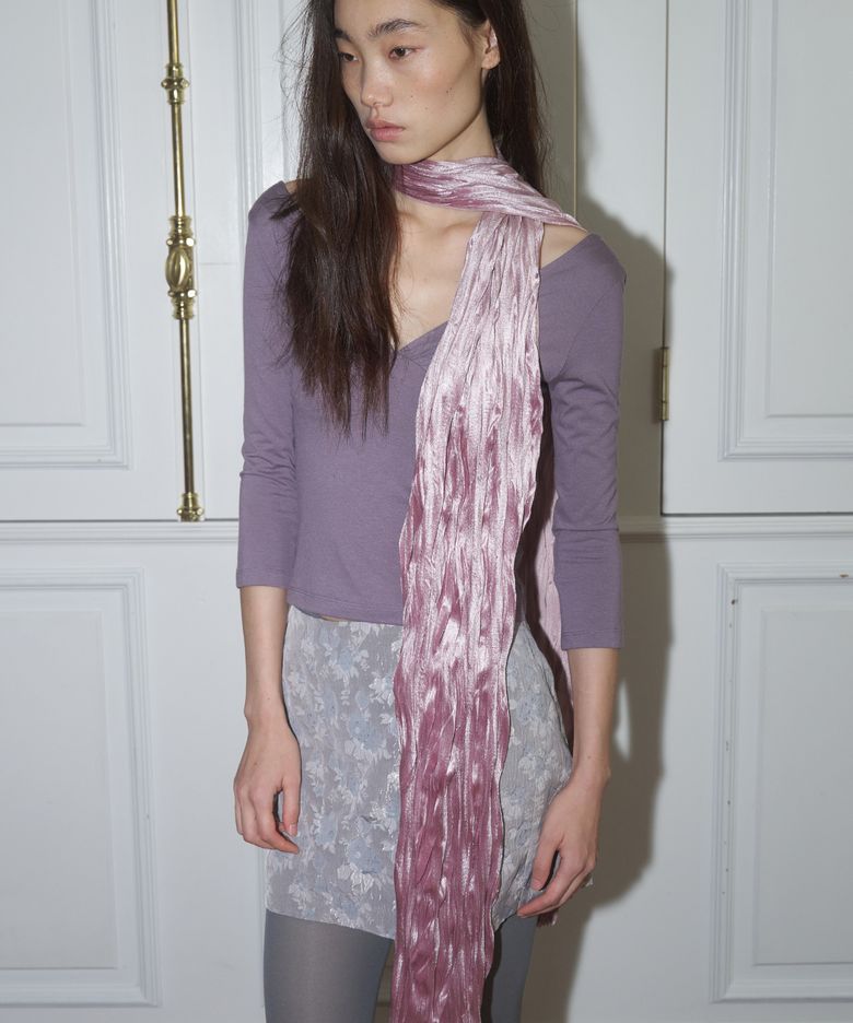 CRINKLE SCARF, PINK