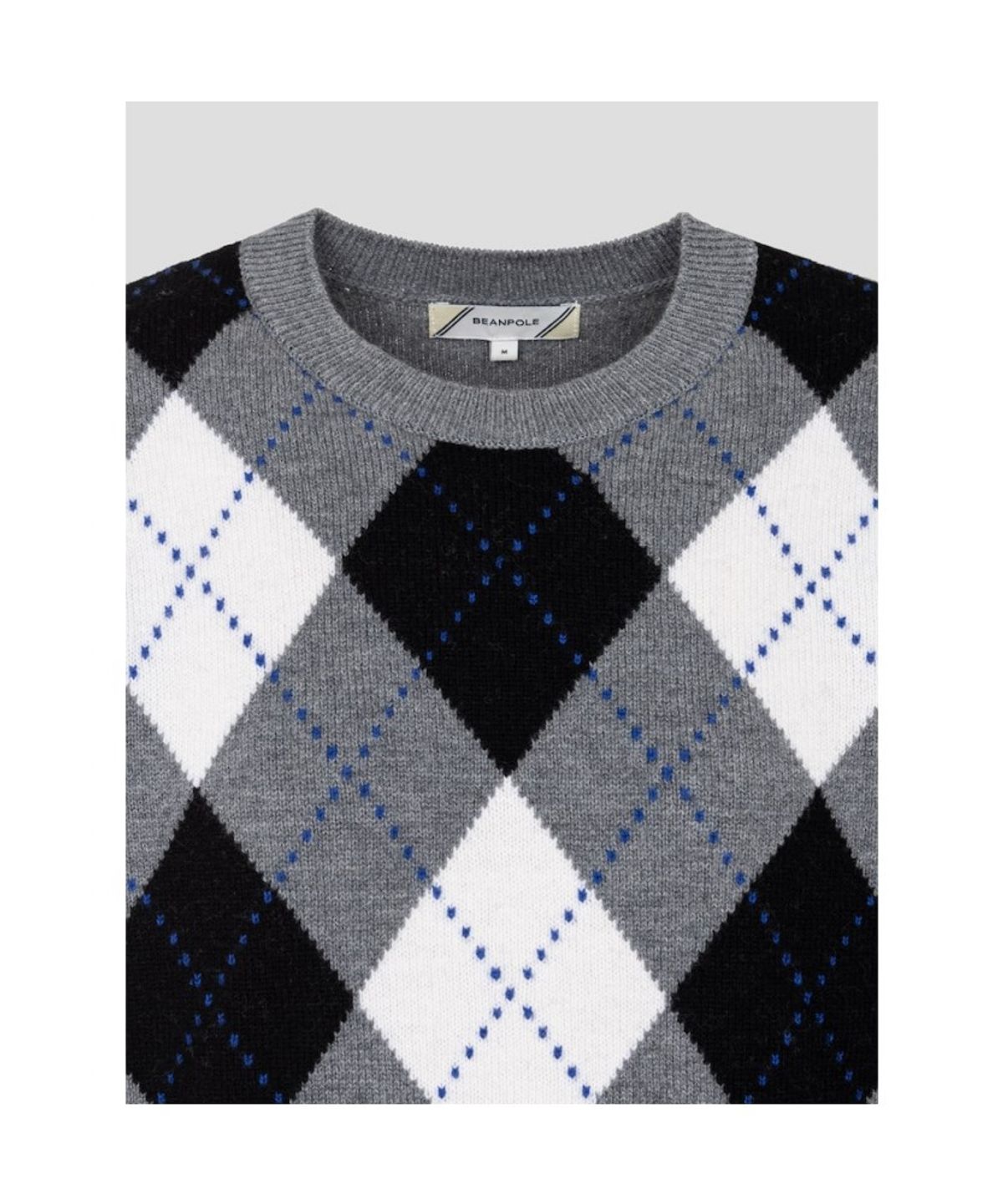 빈폴 레이디스(BEANPOLE LADIES) 아가일 니트  그레이 (BF6951C073)