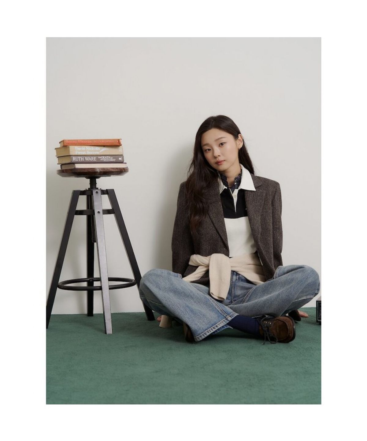 빈폴 레이디스(BEANPOLE LADIES) 해리스 트위드 레귤러핏 재킷  브라운 (BF6911C31D)