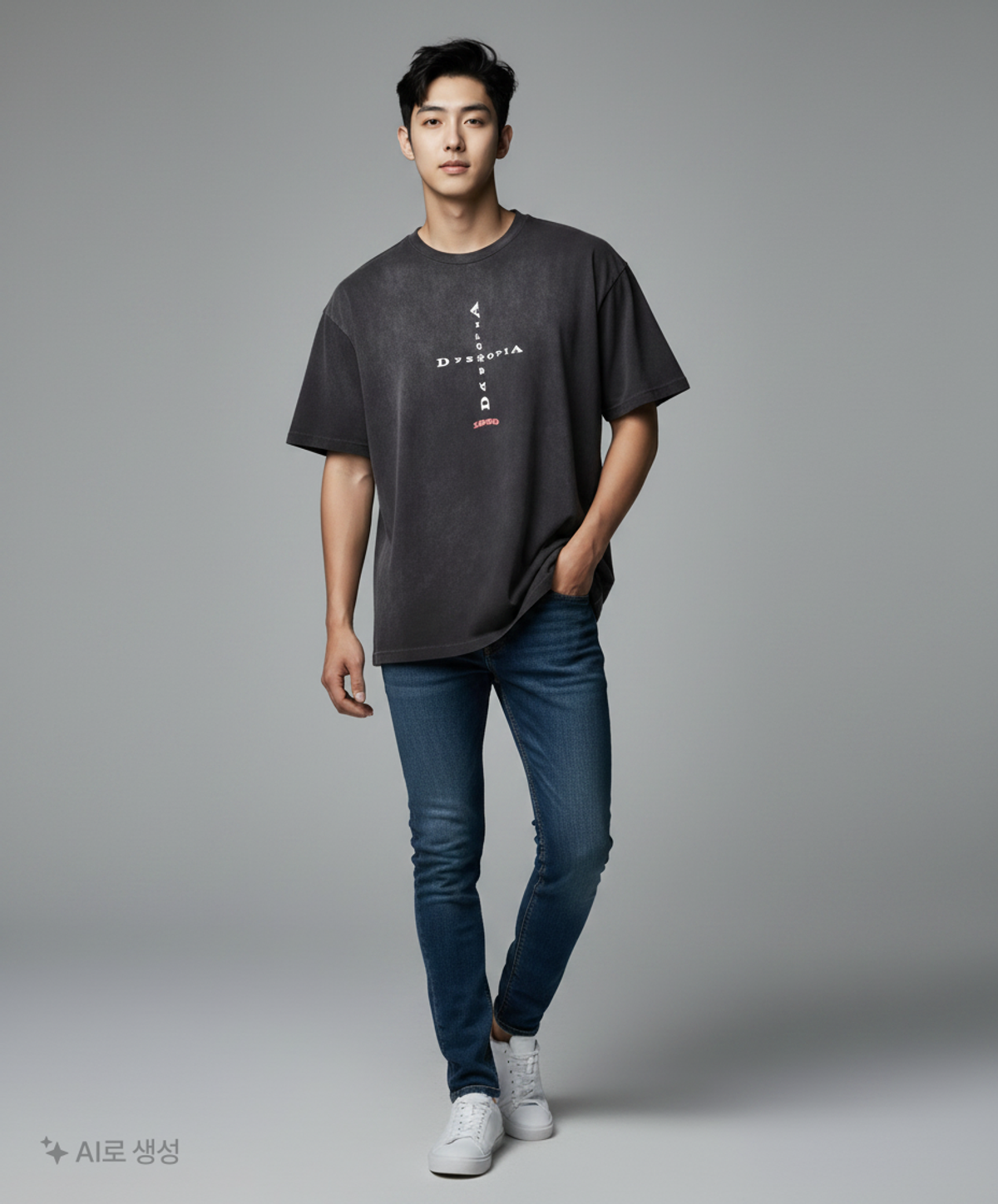 이티씨이(ETCE) CROSS DYSTOPIA TEE (GRAY) L