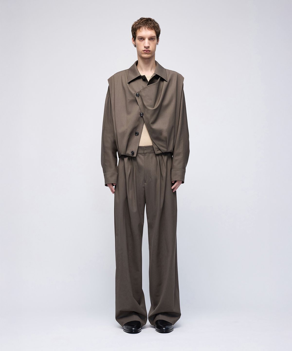 몰프(MORPH) Organism Wool Multi Tuck Pants