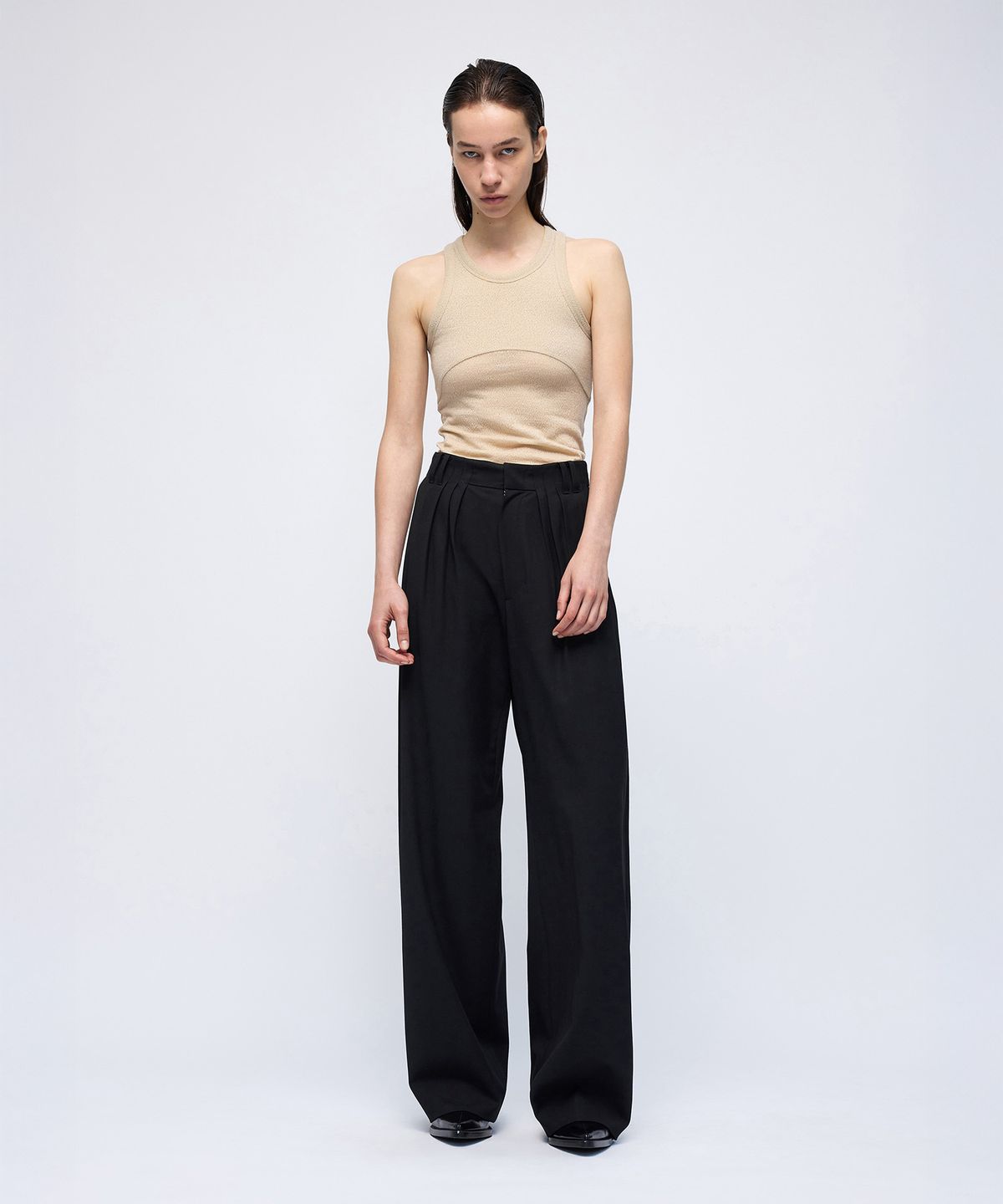 몰프(MORPH) Organism Wool Multi Tuck Pants