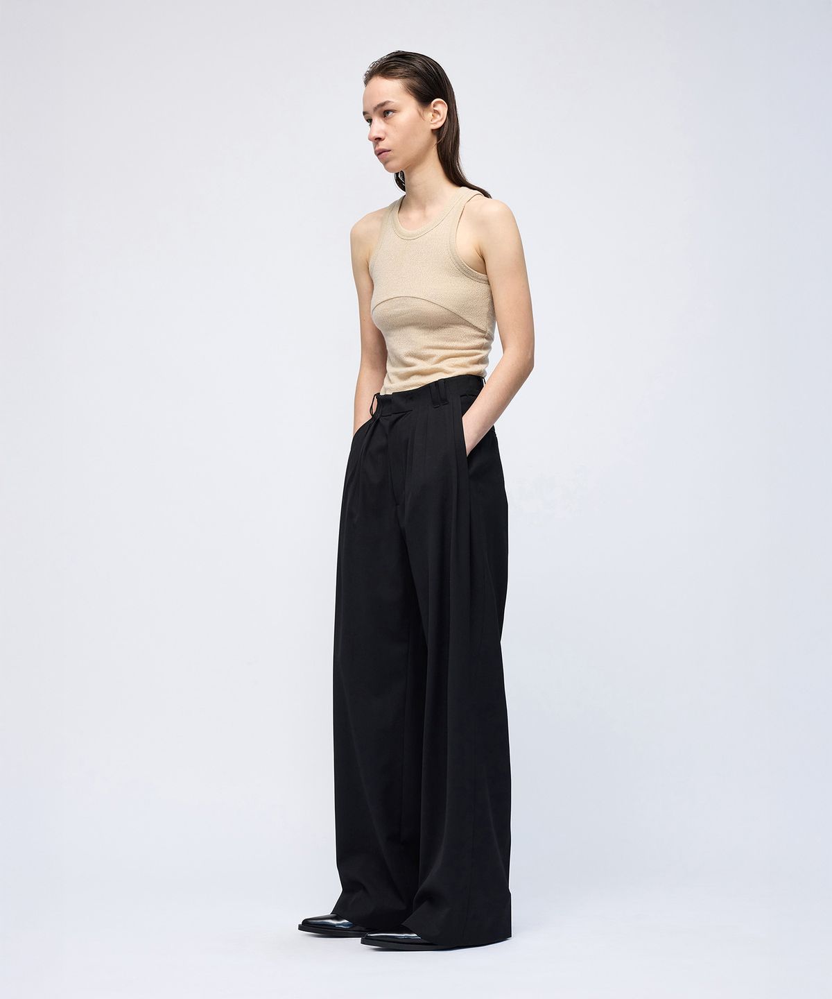 몰프(MORPH) Organism Wool Multi Tuck Pants