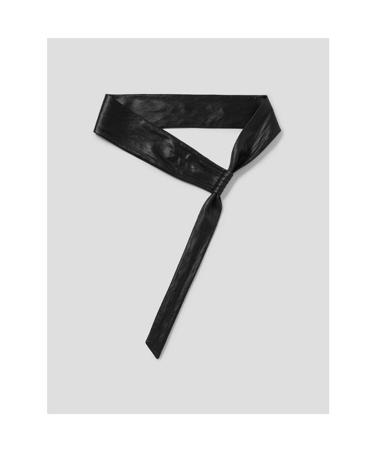 앙개(ANGGAE) Faux Leather  Belt  Black