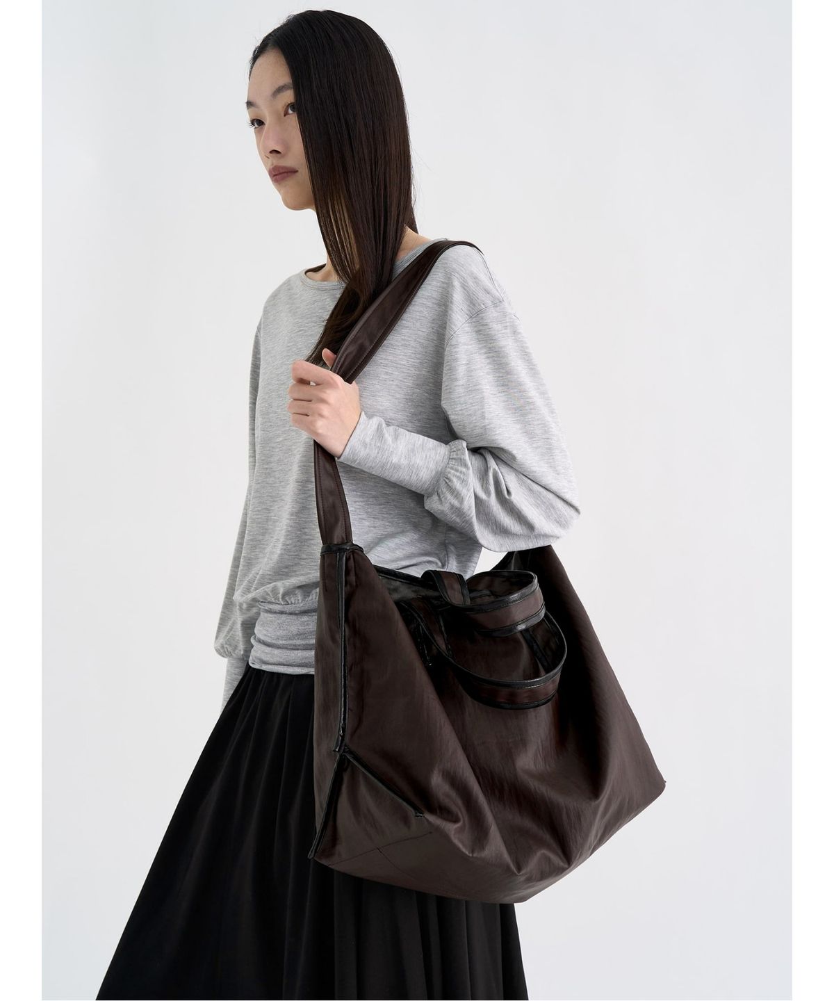 앙개(ANGGAE) Office Tote  Brown