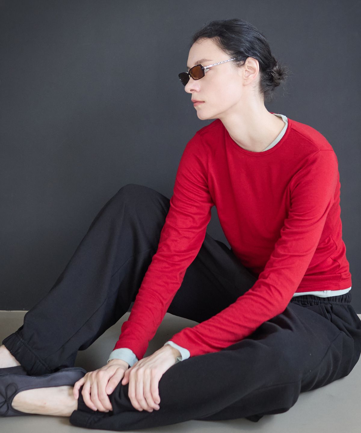 누베르(NUVERE) Base Long Sleeve Tee Red
