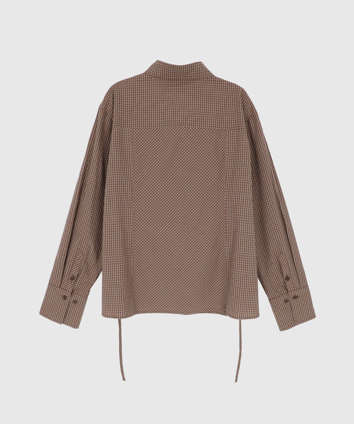 시그레이트(SIGREAT) BIAS CHECK STRAP SHIRT_BROWN